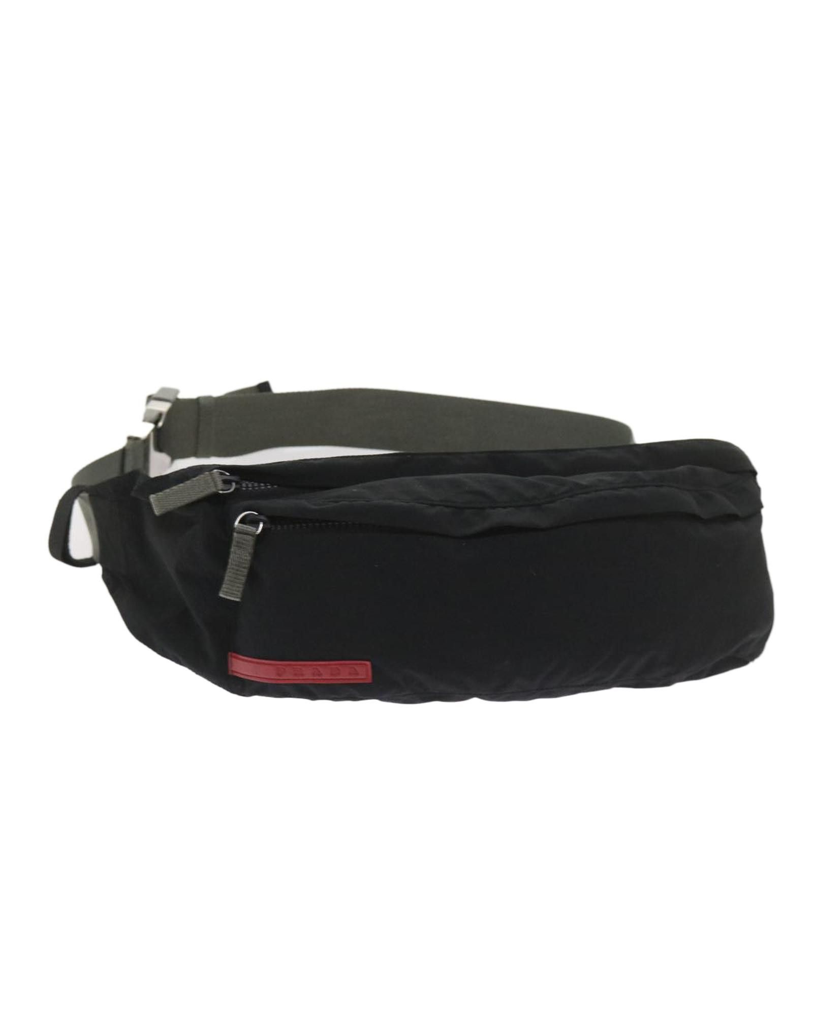 image of Prada Black Synthetic Shoulder Bag, Men's