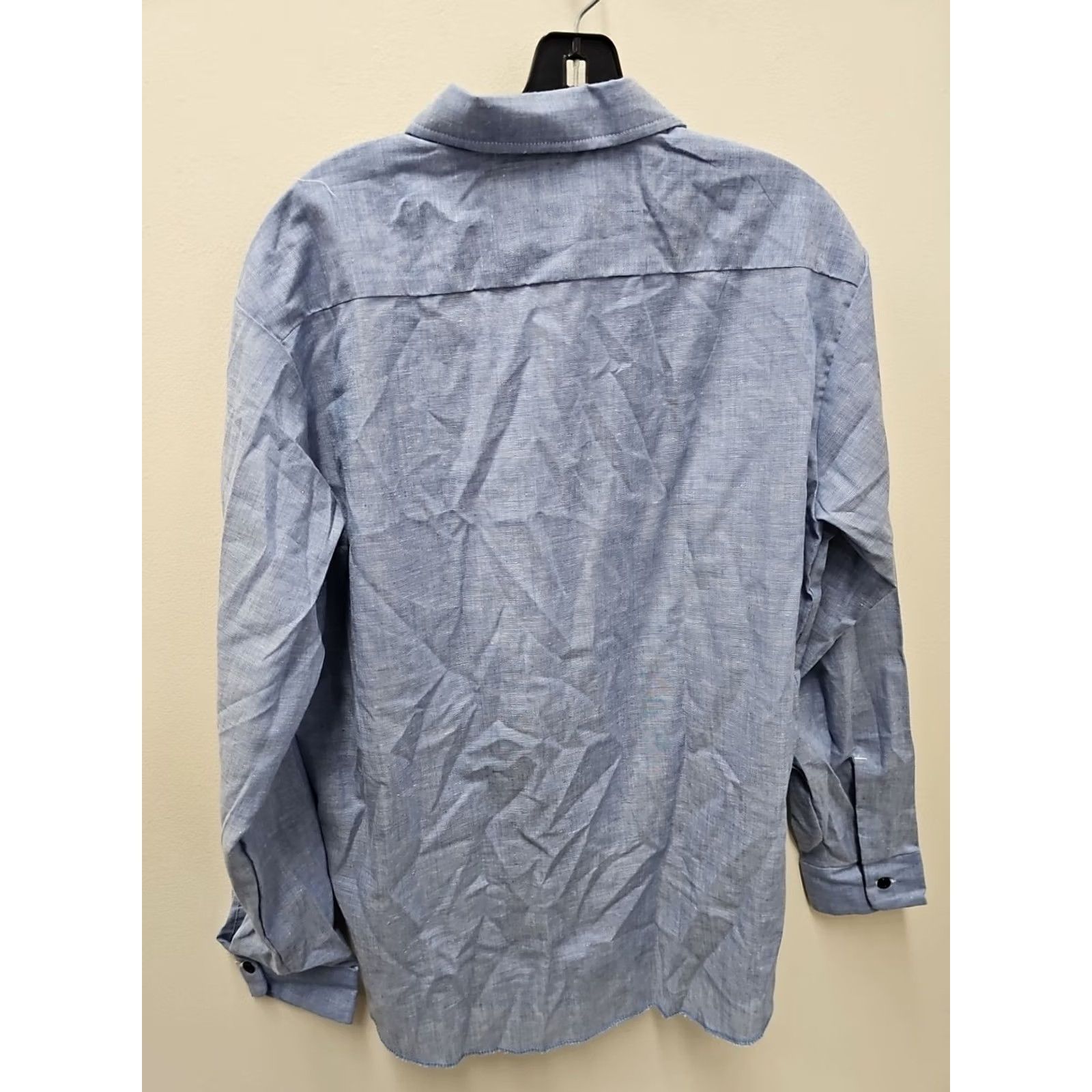Sears VINTAGE Sears Work 'N Lesire Perma Prest Chambray Blue Button-Down Short Sleeve Mens L Shirt Size US L / EU 52-54 / 3 - 4 Thumbnail