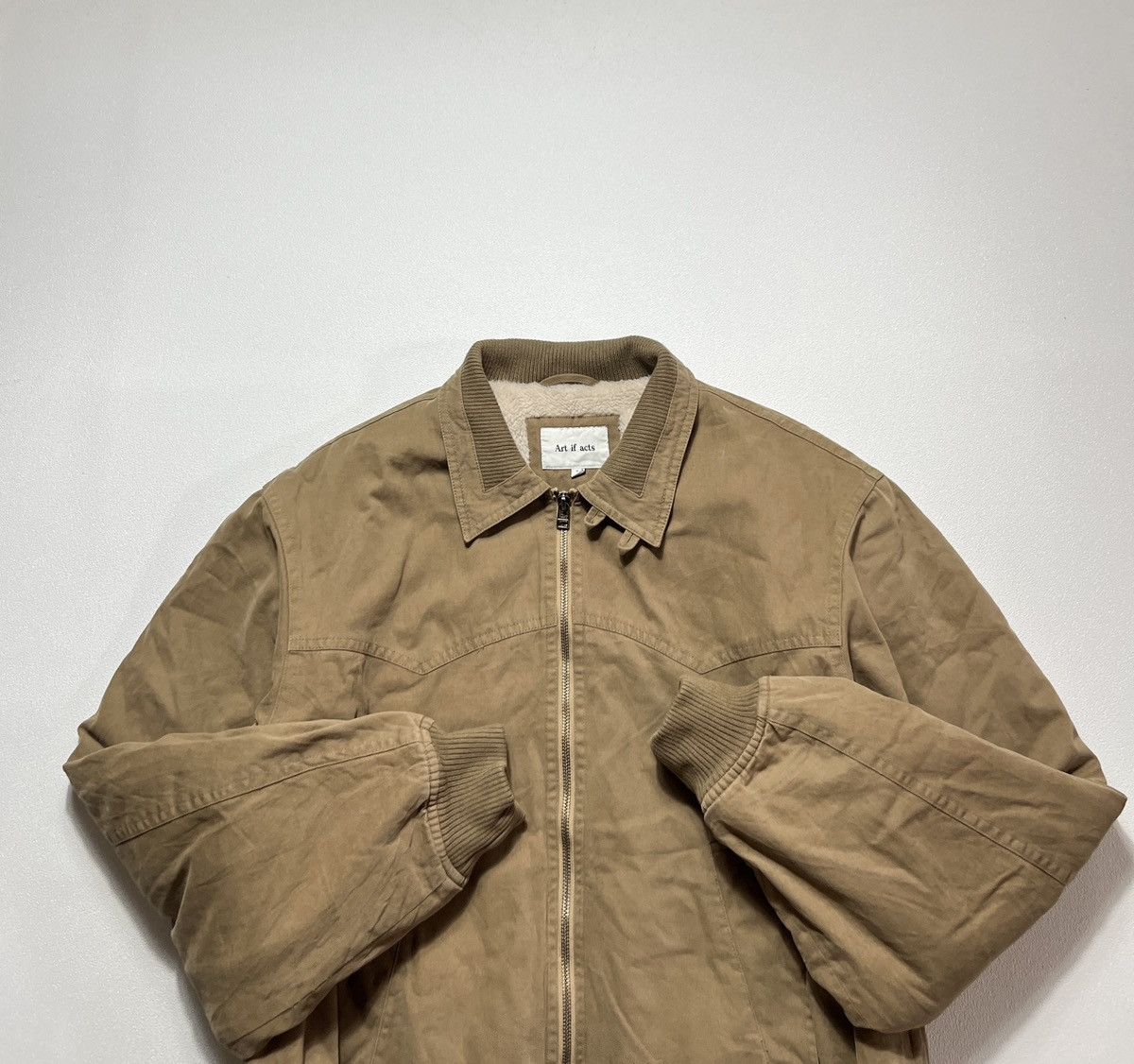 Beams Plus Art If Acts Sherpa Western Bomber Jacket Beige Size US L / EU 52-54 / 3 - 7 Thumbnail