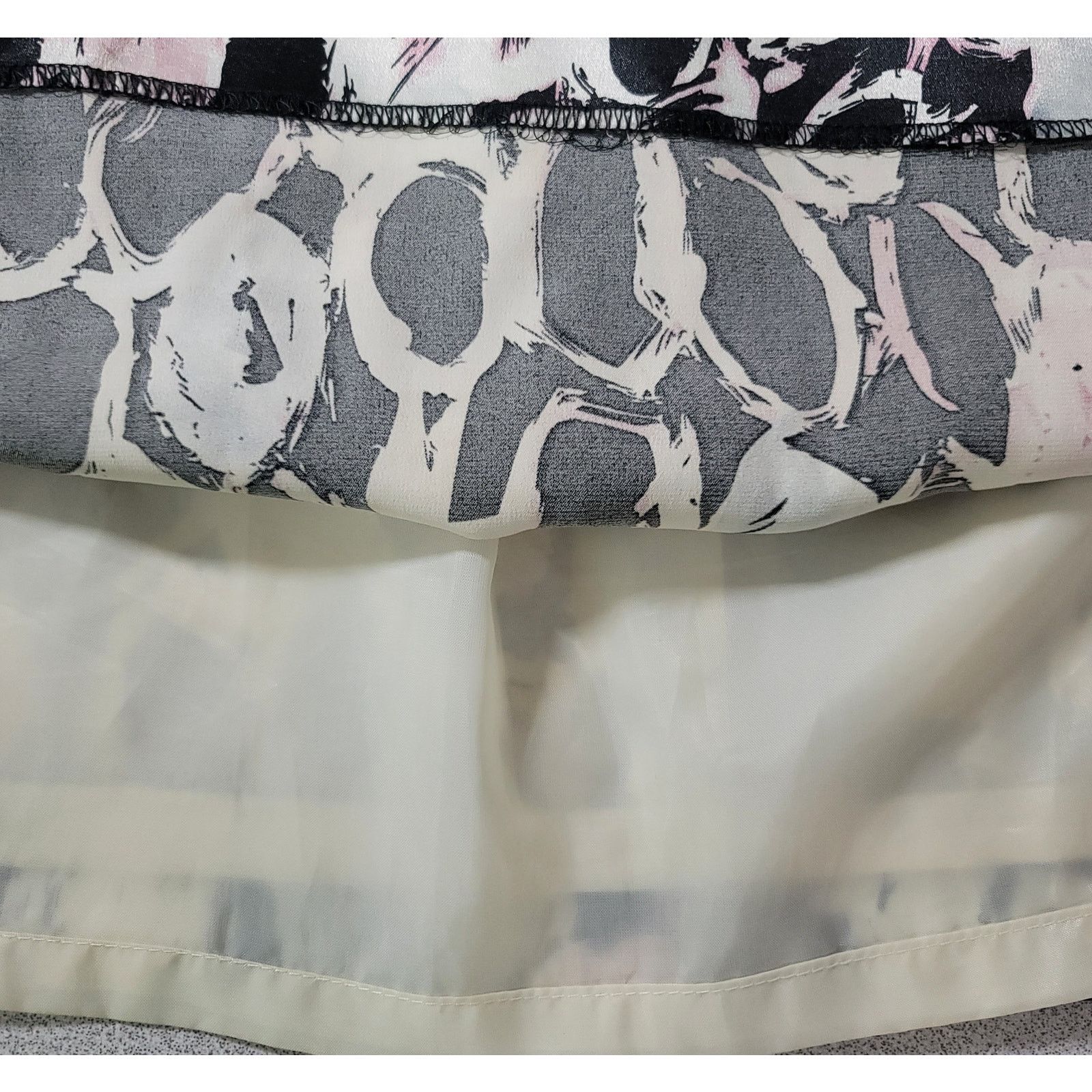 Harve Benard Harve Benard Pink Black Geo Print A-Line Knee Length Skirt 8 Size 30" / US 8 / IT 44 - 6 Thumbnail