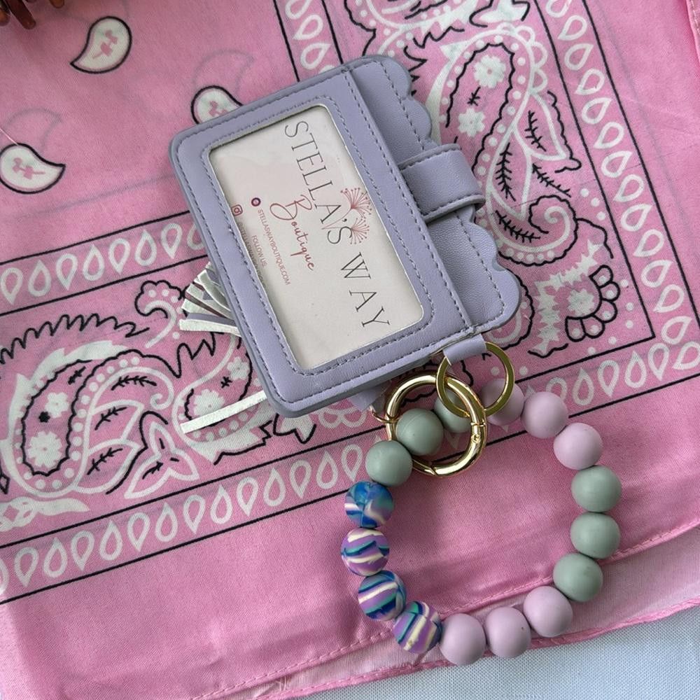 Designer Purple wristlet wallet with keychain Size ONE SIZE - 7 Thumbnail