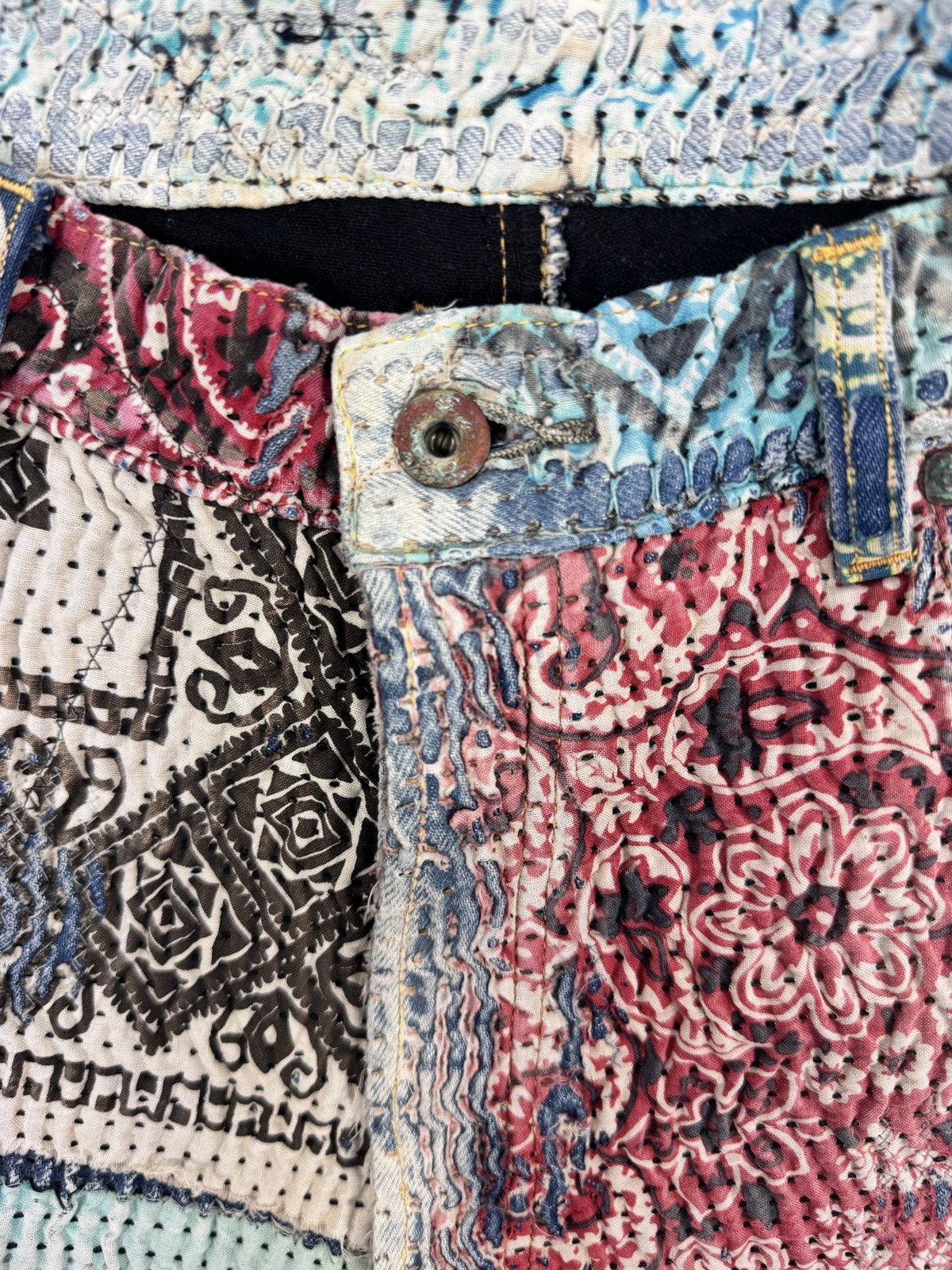 Proleta Re Art #791 1/1 HAND MADE DENIM JEANS RRP $7,430 Size US 36 / EU 52 - 6 Thumbnail