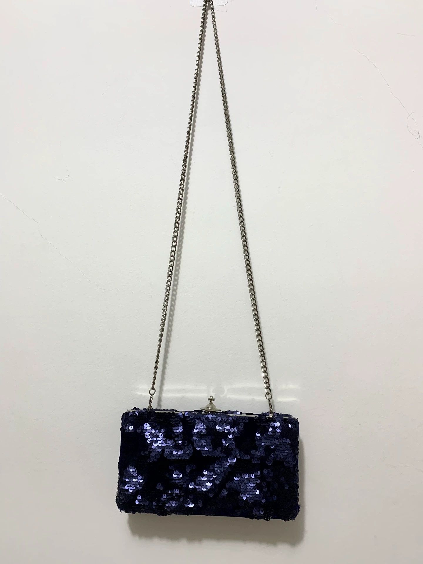 Vivienne Westwood VW Vintage Punk 3D Saturn Sequin Cobalt Blue Evening Bag Size ONE SIZE - 3 Thumbnail