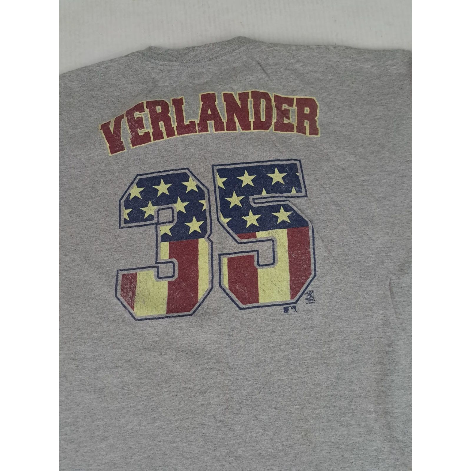 MLB VINTAGE MLB Tigers Detroit Baseball Verlander Patriotic 2012 T-Shirt 3XL Gray Cotton Short Sleeve Crew Neck Unisex Adults Sports Shirt Size US XXL / EU 58 / 5 - 2 Thumbnail