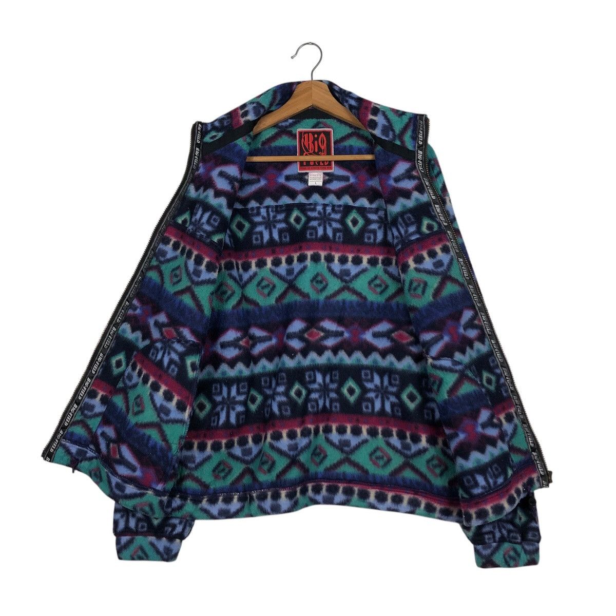 Japanese Brand 📌Vintage Navajo Fleece Half Zipper Jacket Big Field Size US L / EU 52-54 / 3 - 14 Thumbnail