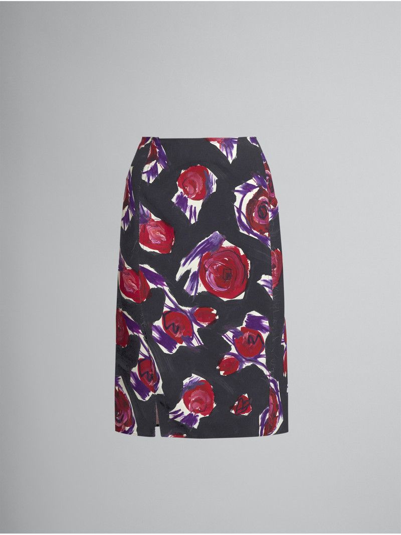 Marni o1y1125 Midi Skirt in Multicolor Size 28" / US 6 / IT 42 - 1 Thumbnail