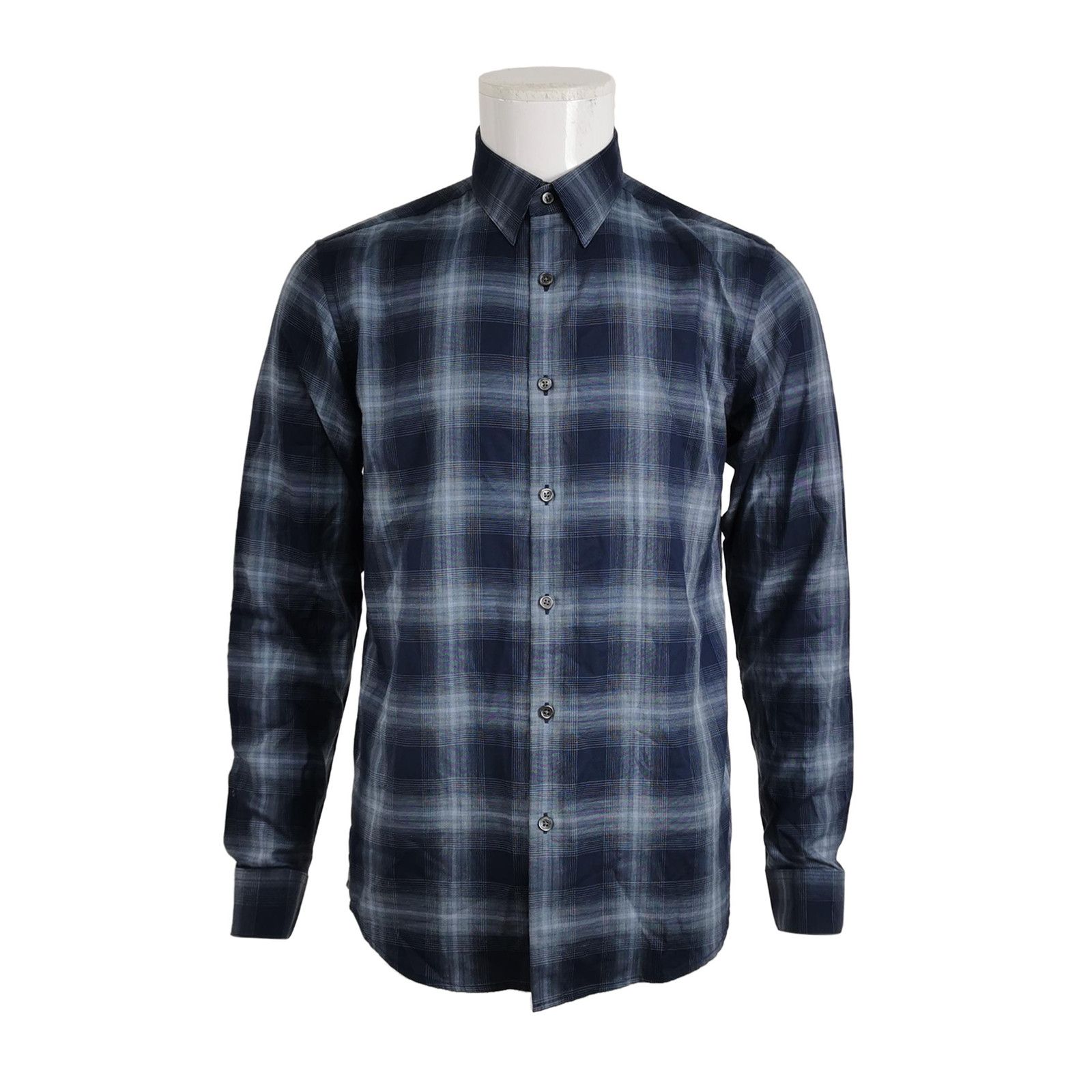 Theory Theory Blue Plaid Cotton Flannel Shirt S Size US S / EU 44-46 / 1 - 1 Thumbnail