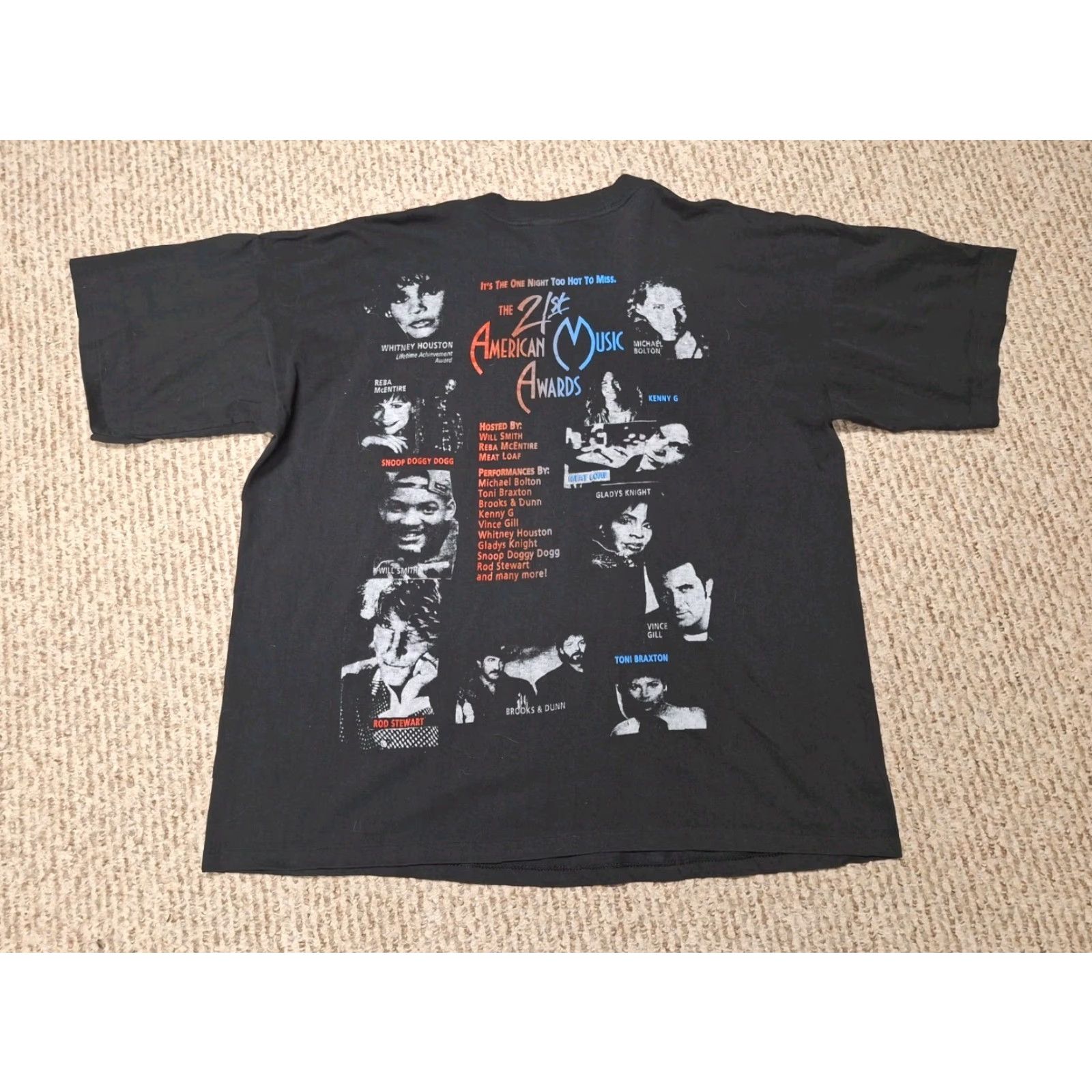 Vintage VINTAGE 1994 90s American Music Awards Snoop Dogg Rap Will Smith Shirt DRY ROT XL Black T-Shirt Unbranded Unisex Adults Mens Womens Size US XL / EU 56 / 4 - 2 Thumbnail
