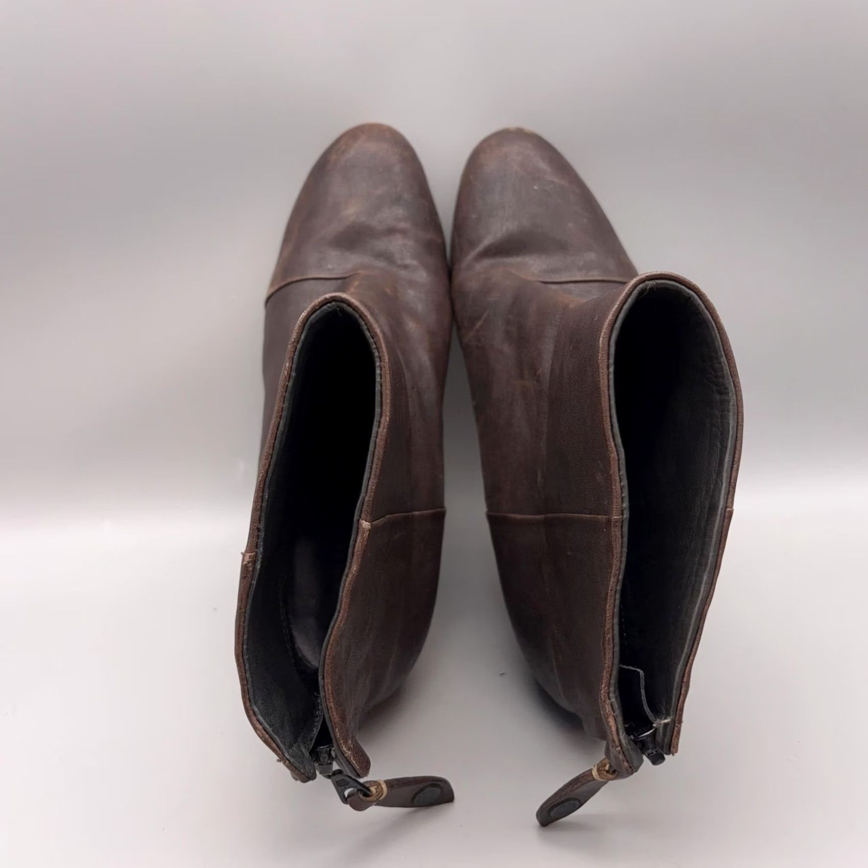 Rag & Bone Rag & Bone Brown Leather Ankle Booties Block Heel Zip Boot Womens Size 9 Size US 9 / IT 39 - 7 Thumbnail
