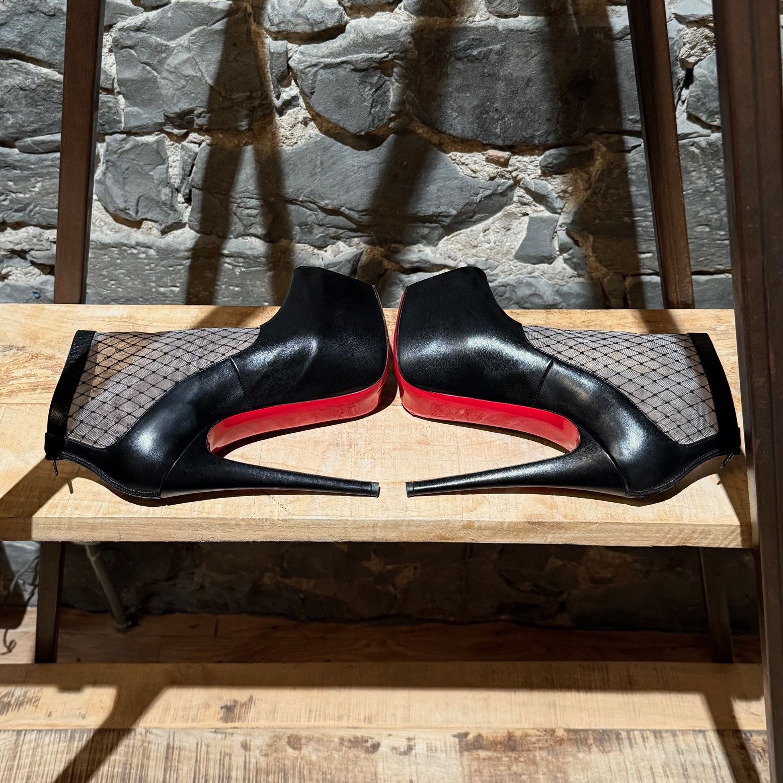 Christian Louboutin Christian Louboutin Leather Resillissima Mesh Platform 160 Size US 7 / IT 37 - 9 Thumbnail