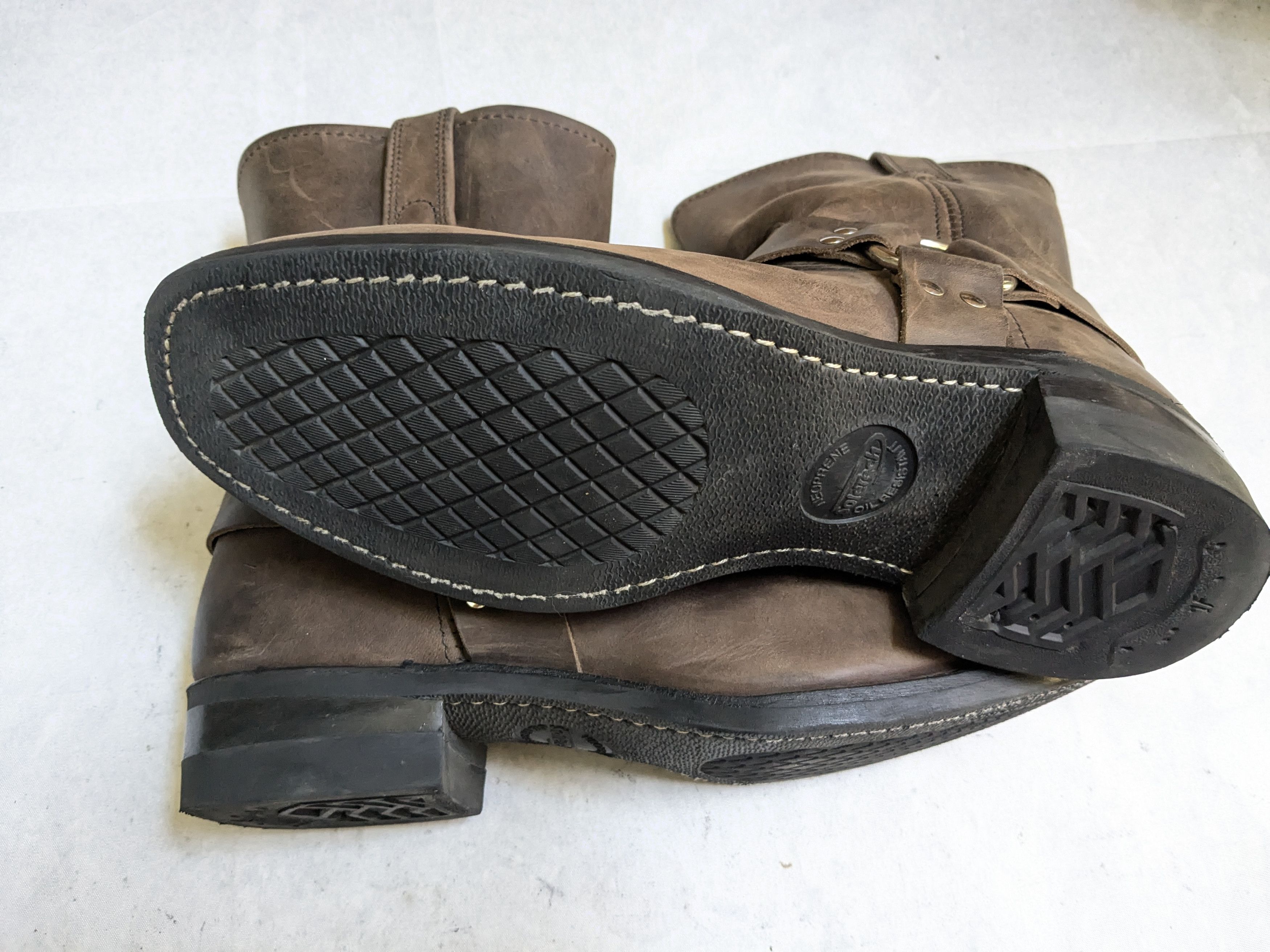 Frye Frye Harness Boots Brown Leather 11.5 M Buckle Strap Size US 11.5 / EU 44-45 - 14 Thumbnail