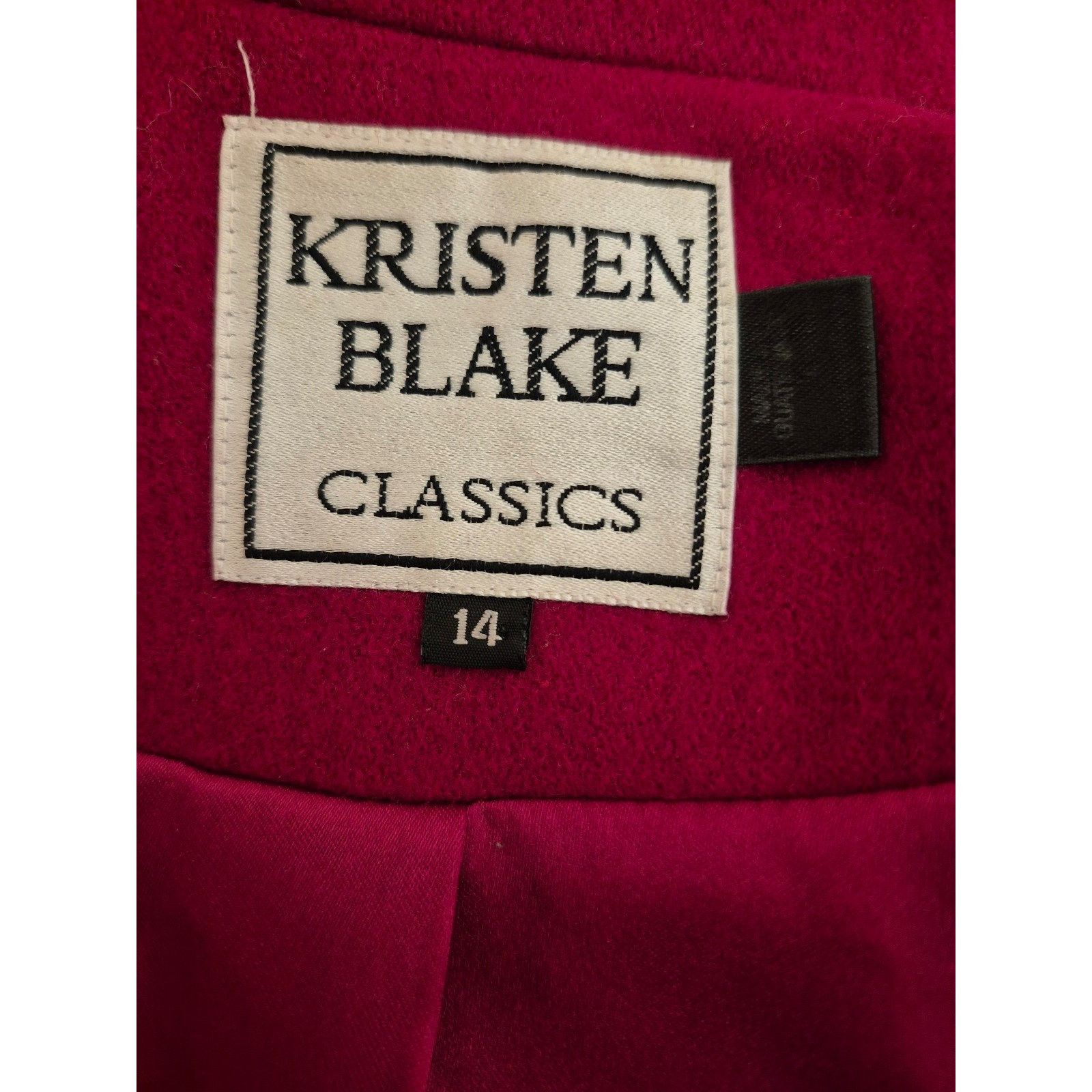 Other Kristen Blake Vintage Wool Coat Felted Wool Long Dress Coat Size L / US 10 / IT 46 - 4 Thumbnail