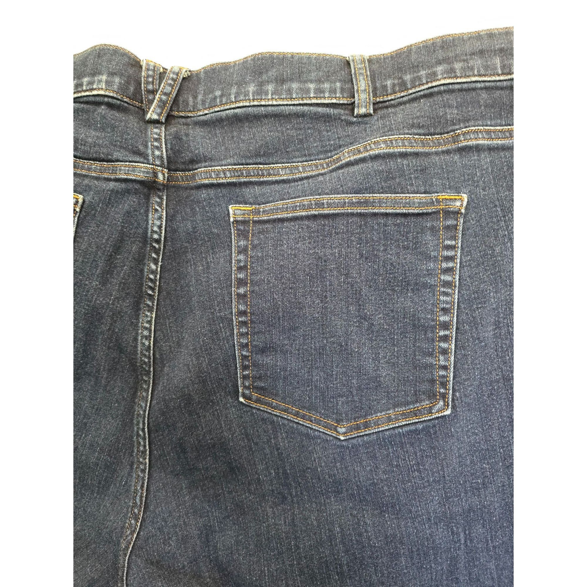 Other Duluth Trading Women's Plus Size Dark Wash Stretch Jeans 26W Size 29" - 6 Thumbnail