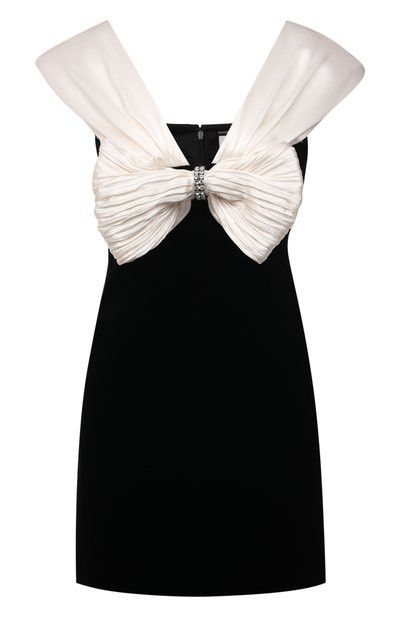 Saint Laurent Paris o1bcso1str1125 Short Dress In Cupro Velvet in Black Size S / US 4 / IT 40 - 2 Thumbnail