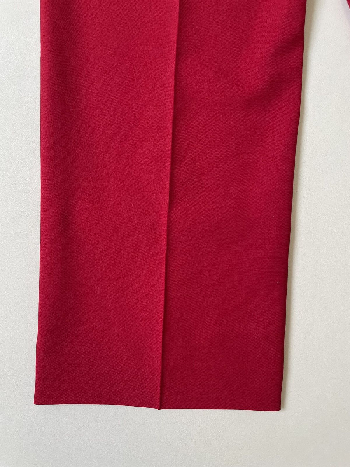 Raf Simons S/S 19 Red Wool Trousers With ‘Double Hem’ Size US 36 / EU 52 - 14 Thumbnail