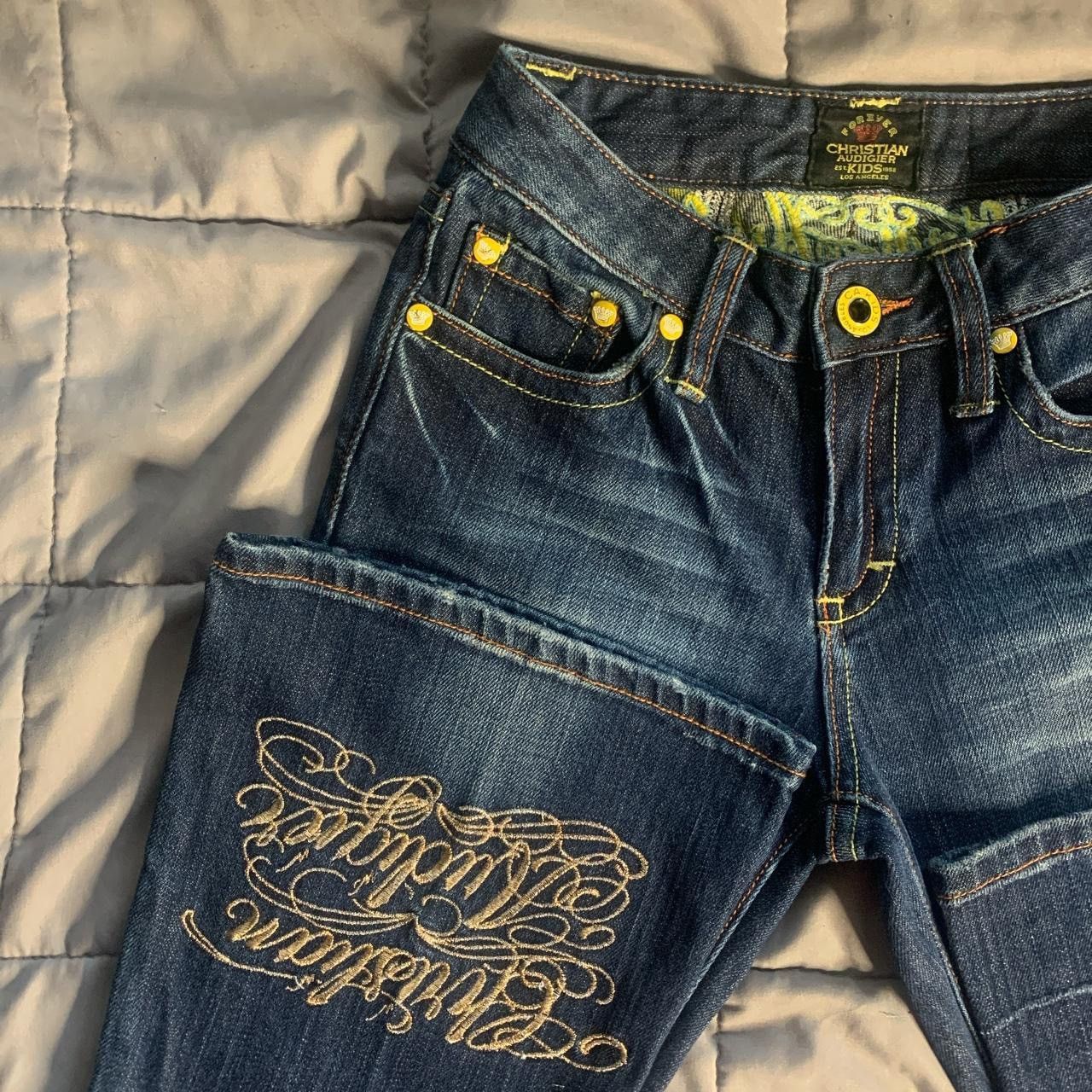 Ed Hardy × Vintage Christian Audigier jeans/ Waist 24/Length 29 Size US 26 / EU 42 - 4 Thumbnail