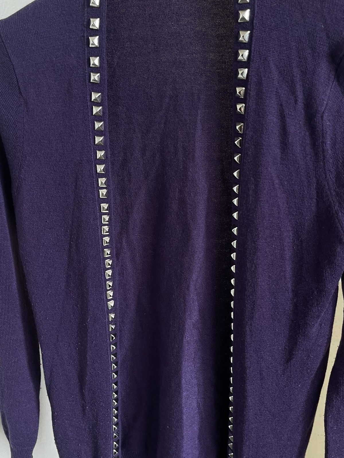 Hysteric Glamour × Japanese Brand Hysteric Glamour Studded Purple Cardigan Size US L / EU 52-54 / 3 - 3 Thumbnail