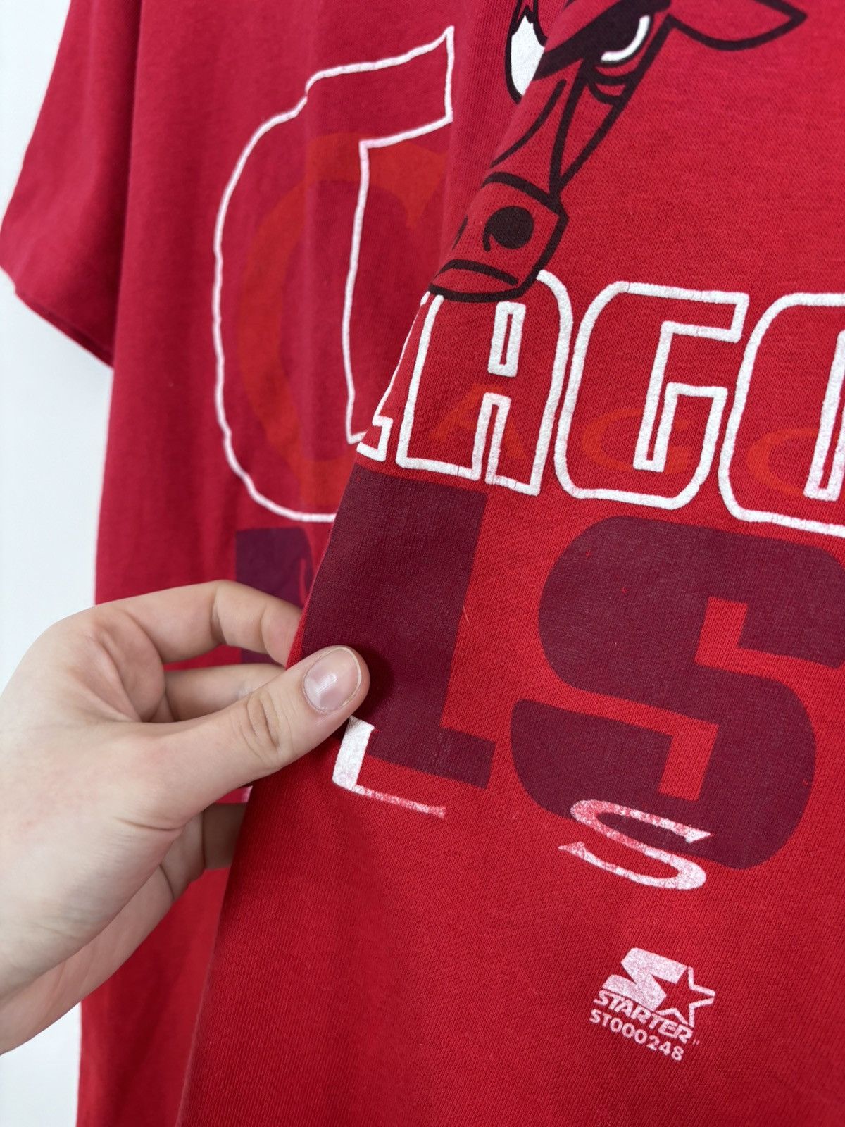 Starter Vintage 1990s Starter Chicago Bulls NBA Single Stitch Tee Size US M / EU 48-50 / 2 - 15 Thumbnail