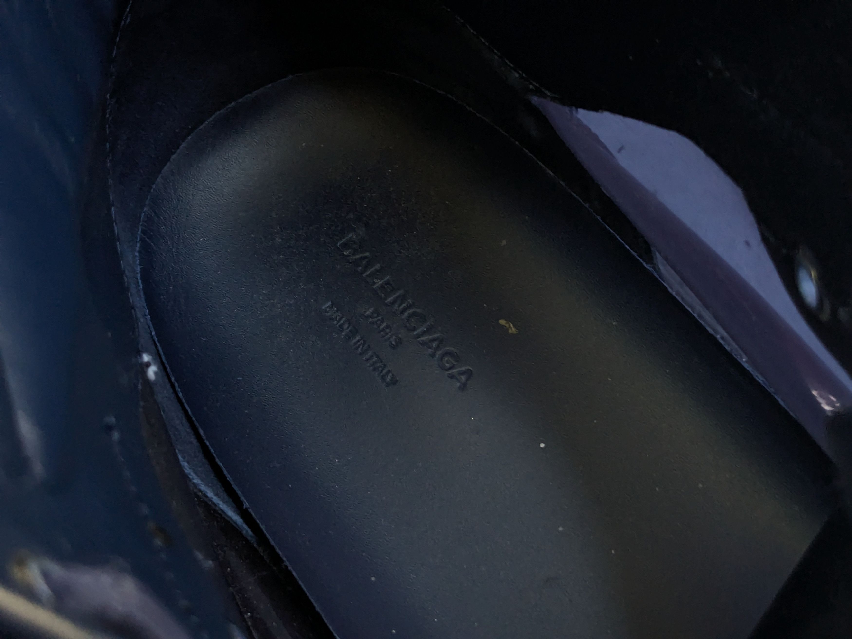 Balenciaga Balenciaga Arena Navy Blue 14 47 Leather High Tops Sneakers Size US 14 / EU 47 - 7 Thumbnail