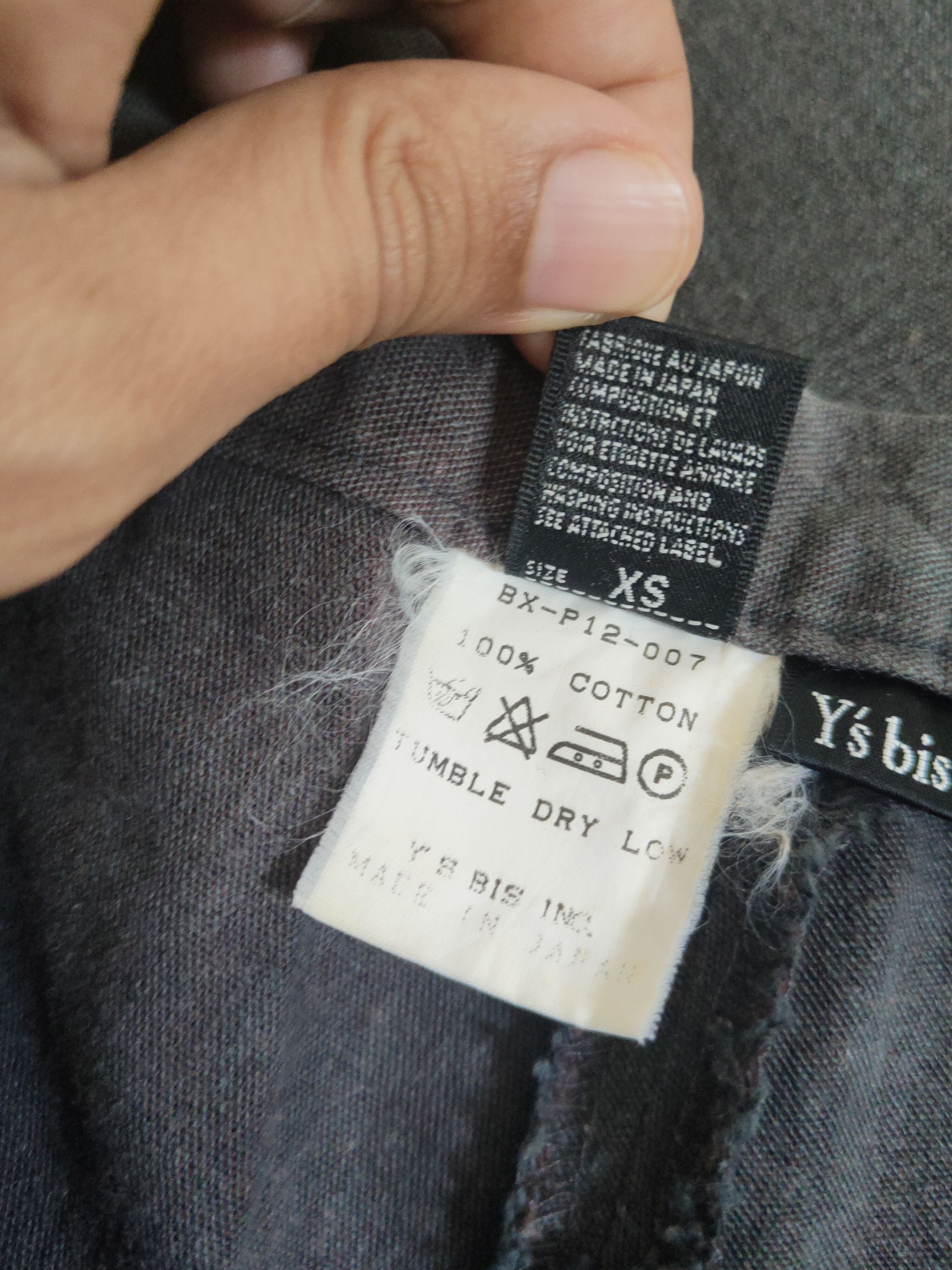 Y's DL Y's bis Limi Black Faded Casual Pants #46-051 Size 26" / US 2 / IT 38 - 12 Thumbnail