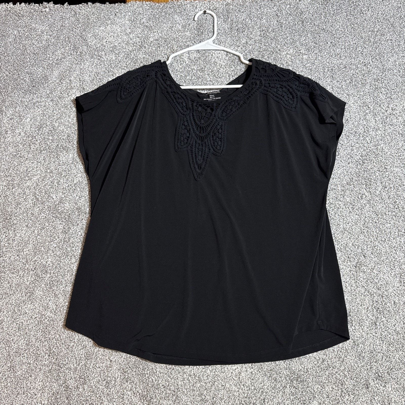 Other Chelsea & Theodore Top Women 1X Plus Boho Crochet Embroidery Size XL / US 12-14 / IT 48-50 - 1 Thumbnail