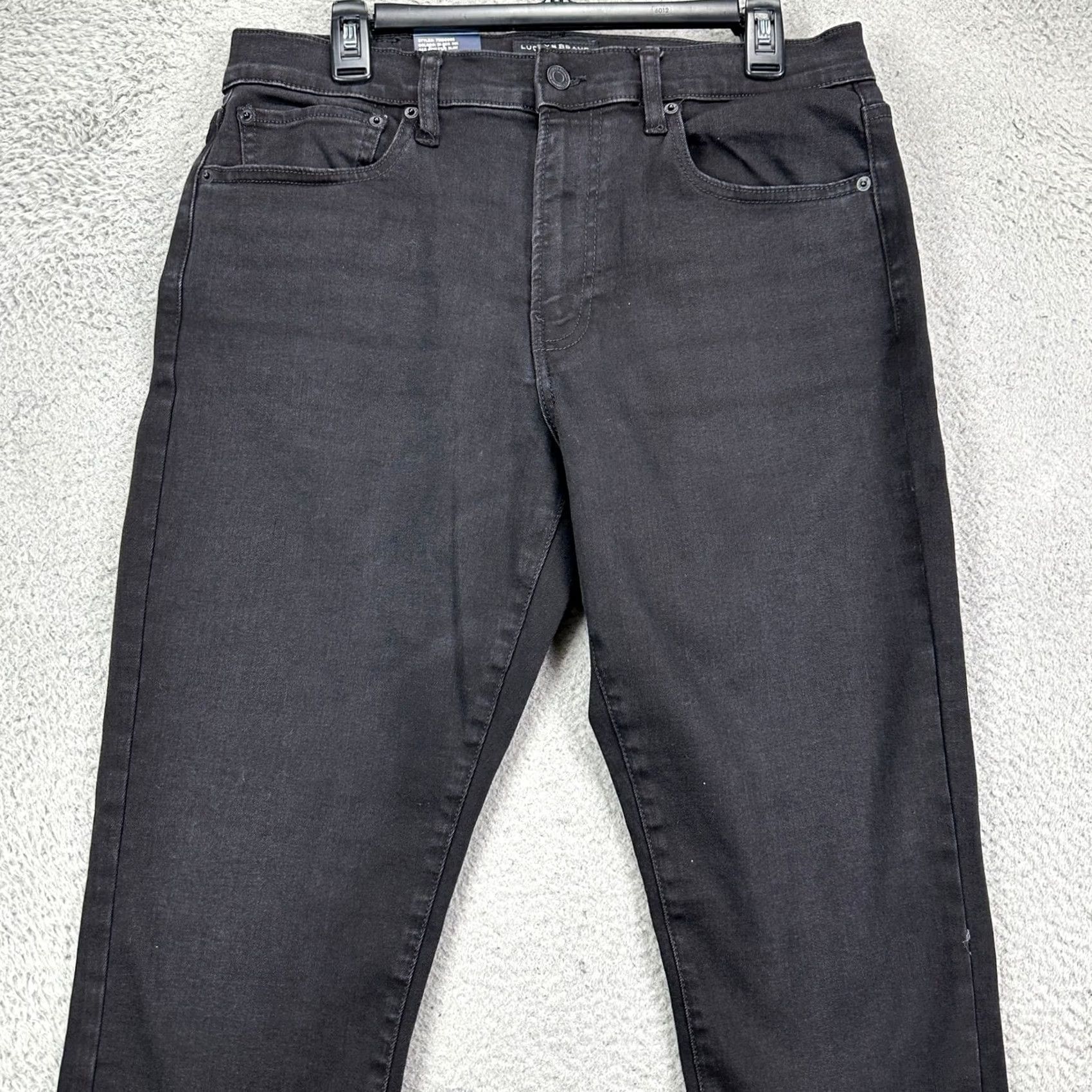 Lucky Brand Lucky Brand 412 Men Slim Fit Jeans 32X30 Black Denim Athletic Pocket 5 Pocket Stretch NEW Size US 32 / EU 48 - 3 Thumbnail