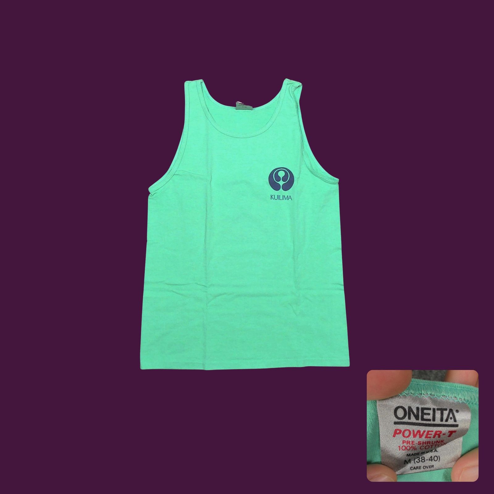 Vintage 1989 Oneita Turtle Bay Neon Tank Single Stitch M Size US M / EU 48-50 / 2 - 1 Thumbnail