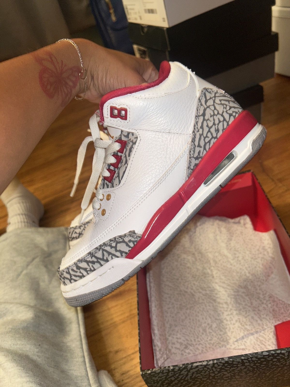 Jordan Brand Cardinal Retro 3 (GS) Size US 4.5 / IT 34.5 - 5 Thumbnail