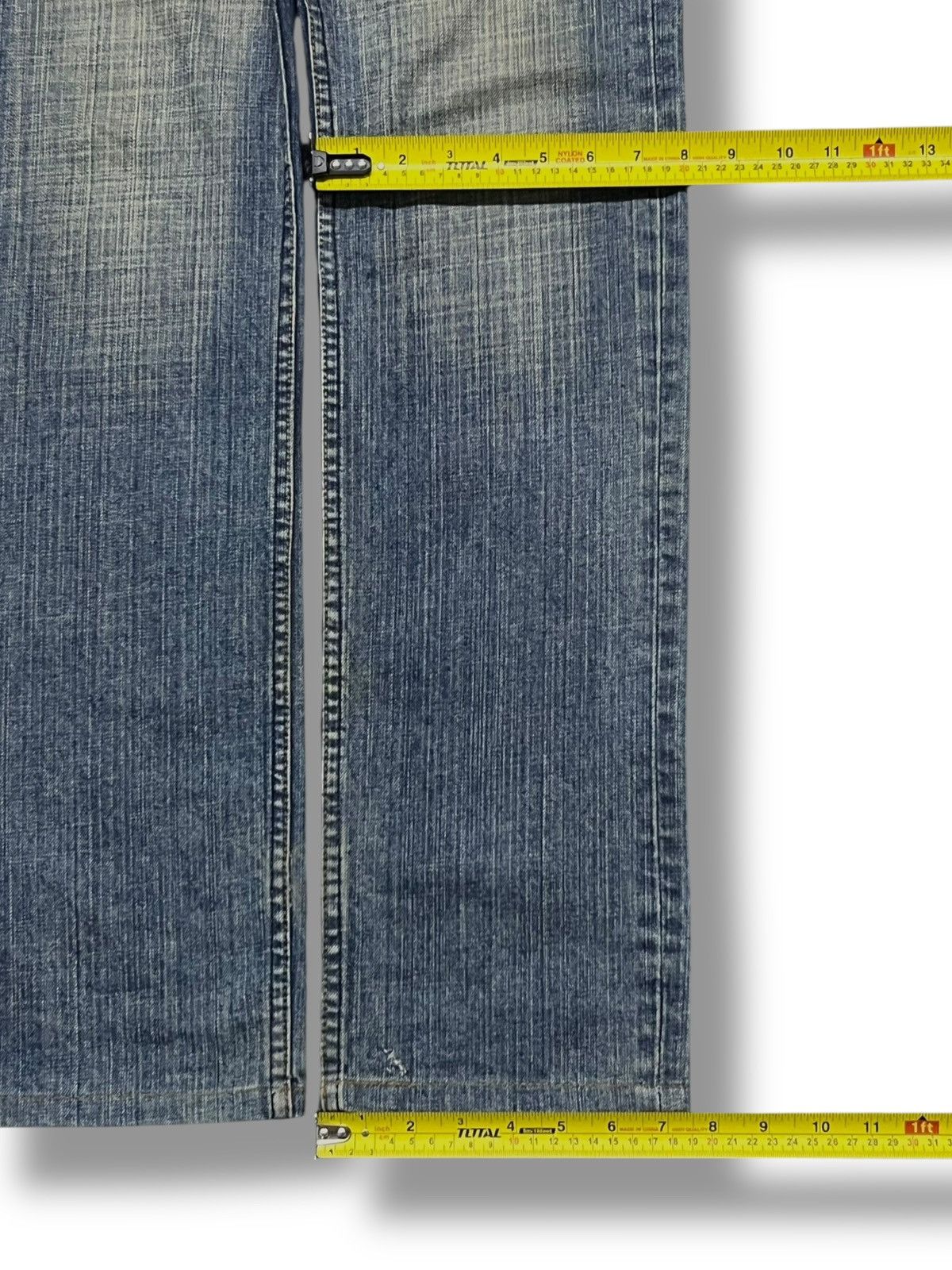 Japanese Brand Vintage 90s Crack Wash Bobson - Faded Wash, Distressed Denim Size US 32 / EU 48 - 18 Thumbnail