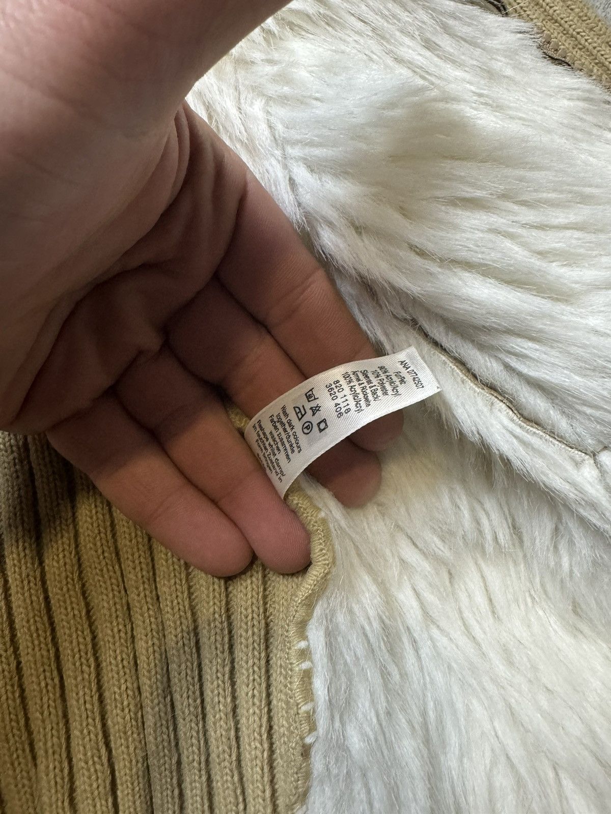 Vintage Vintage Y2K George Sued Fur Faux Knitted Patchwork Avantgard Size L / US 10 / IT 46 - 8 Thumbnail