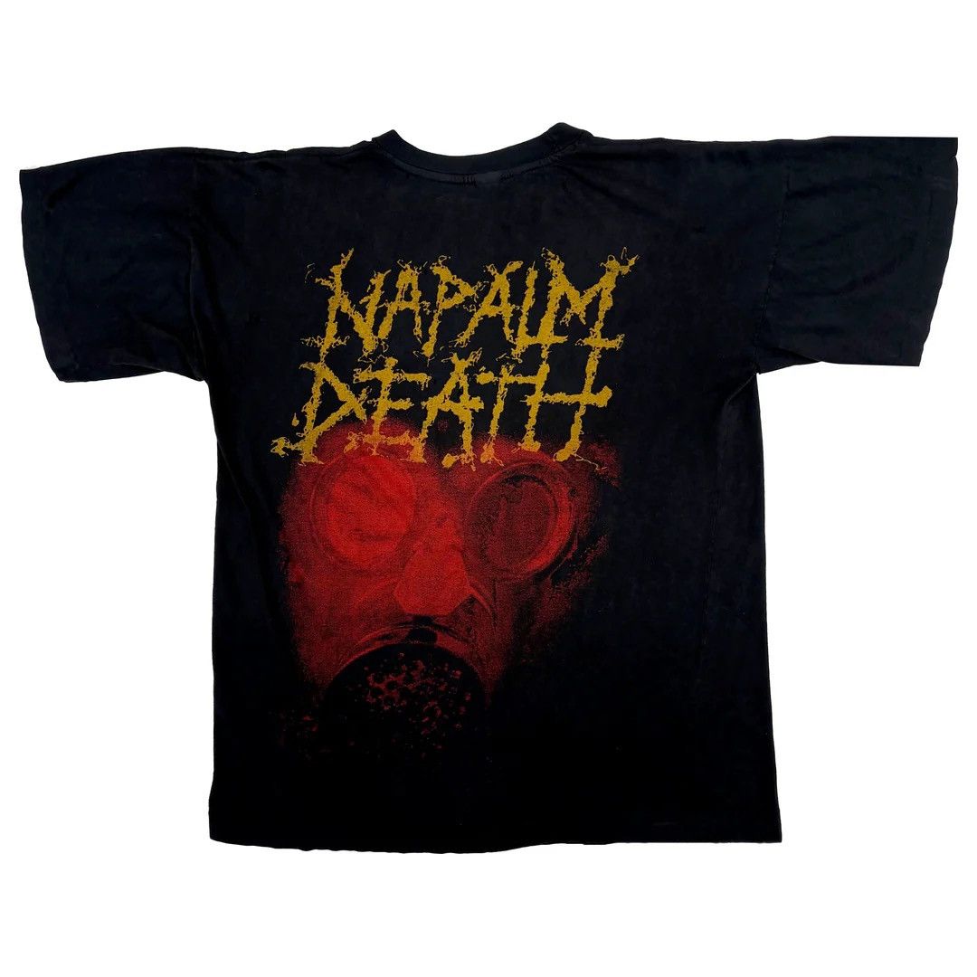Band Tees Napalm Death 1990 90s Vintage Harmony Corruption T-Shirt Size US L / EU 52-54 / 3 - 1 Thumbnail