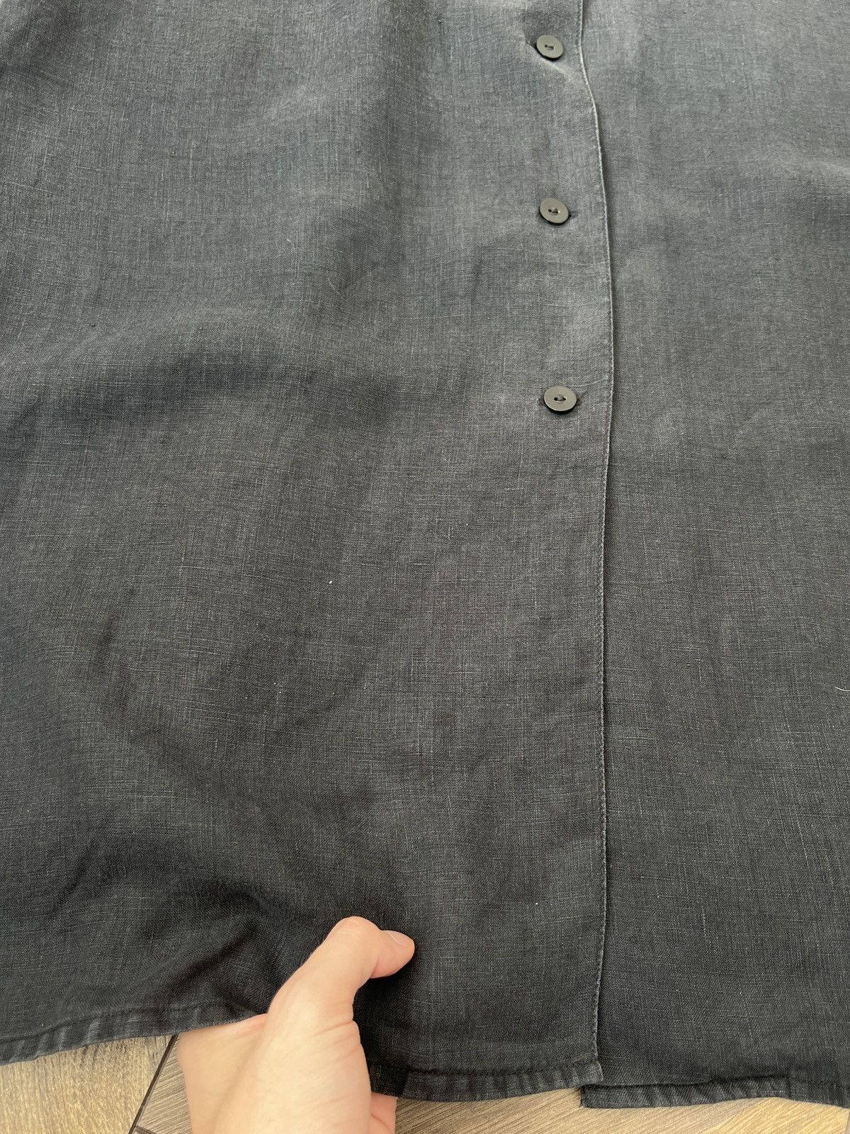 Marina Rinaldi Vintage Marina Rinaldi Linen Blend Button Front Shirt Dress Size L / US 10 / IT 46 - 8 Thumbnail