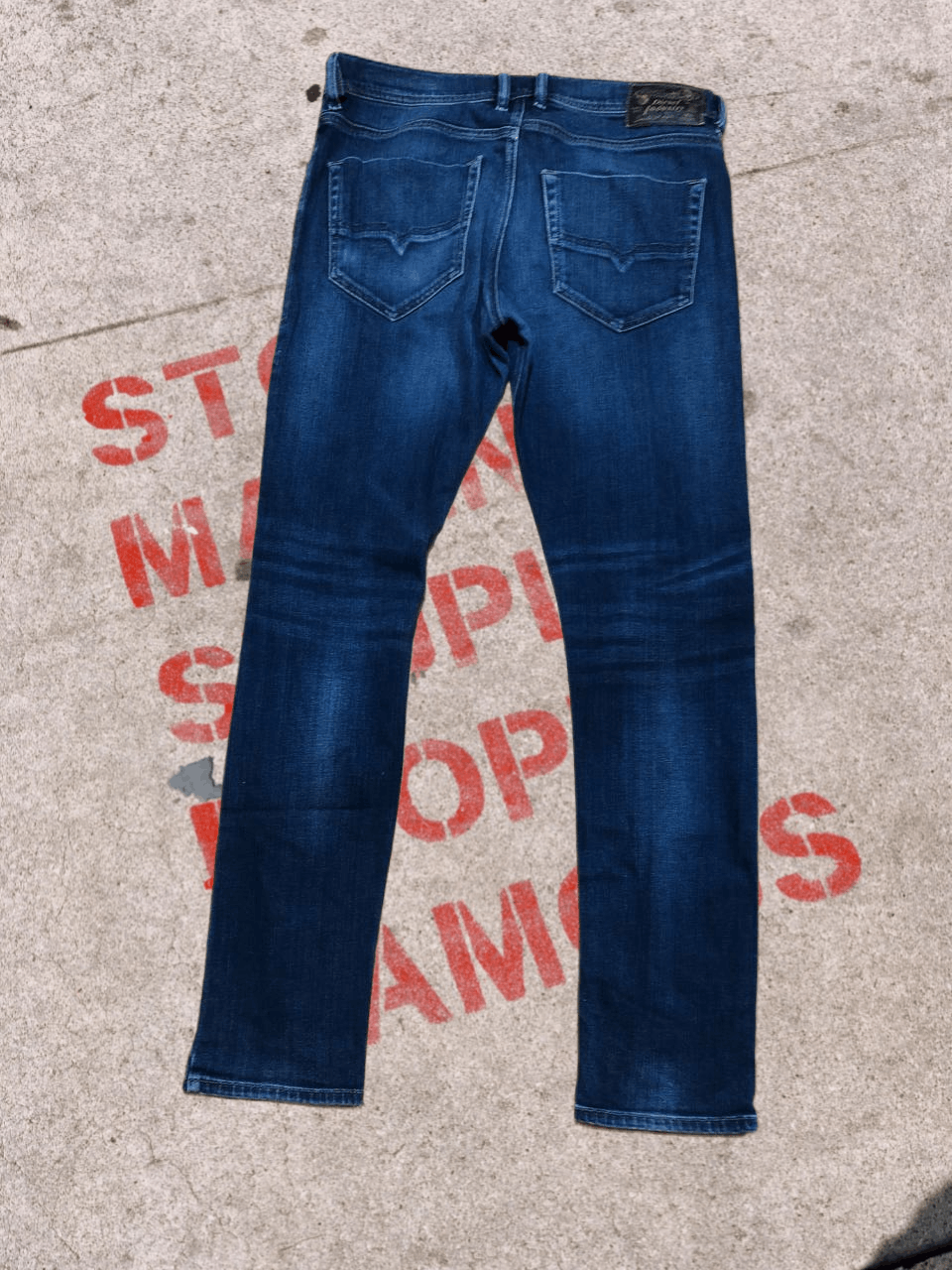 Diesel DIESEL TEPPHAR Men’s Vintage Wash Jeans Regular Fit Size US 33 - 1 Thumbnail