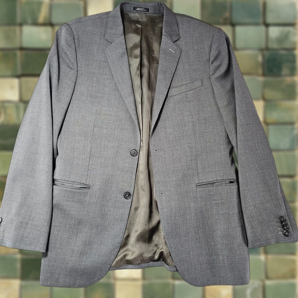 Express Express Blazer Mens 38R Grey Performance 2 Button Double Vent Sport Coat Jacket Size 38R - 1 Thumbnail