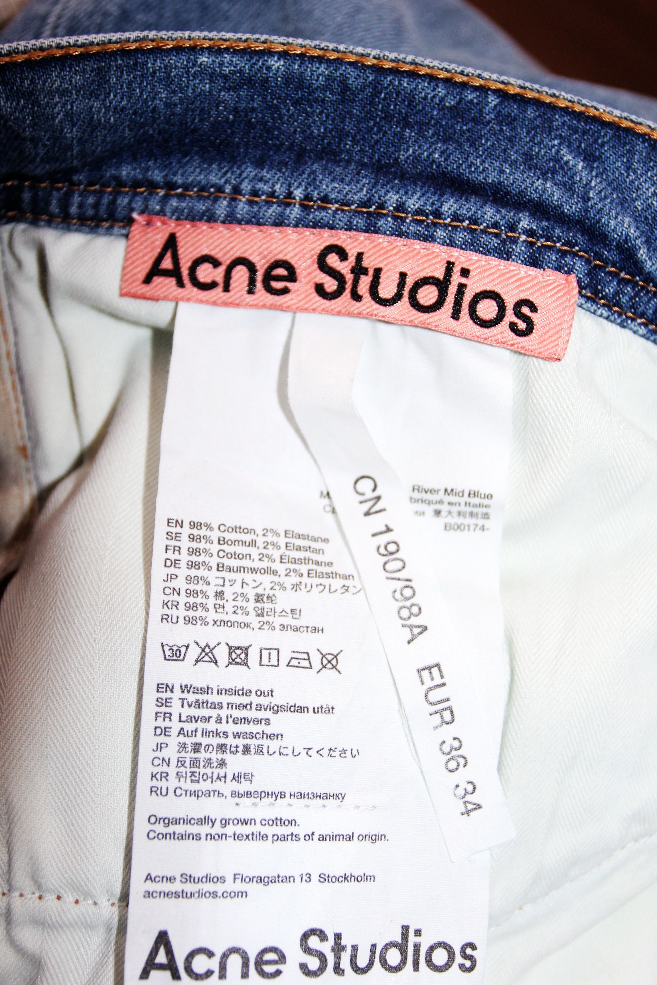 Acne Studios BNWT SS23 ACNE STUDIOS RIVER MID BLUE SLIM FIT JEANS 36 Size US 36 / EU 52 - 9 Thumbnail