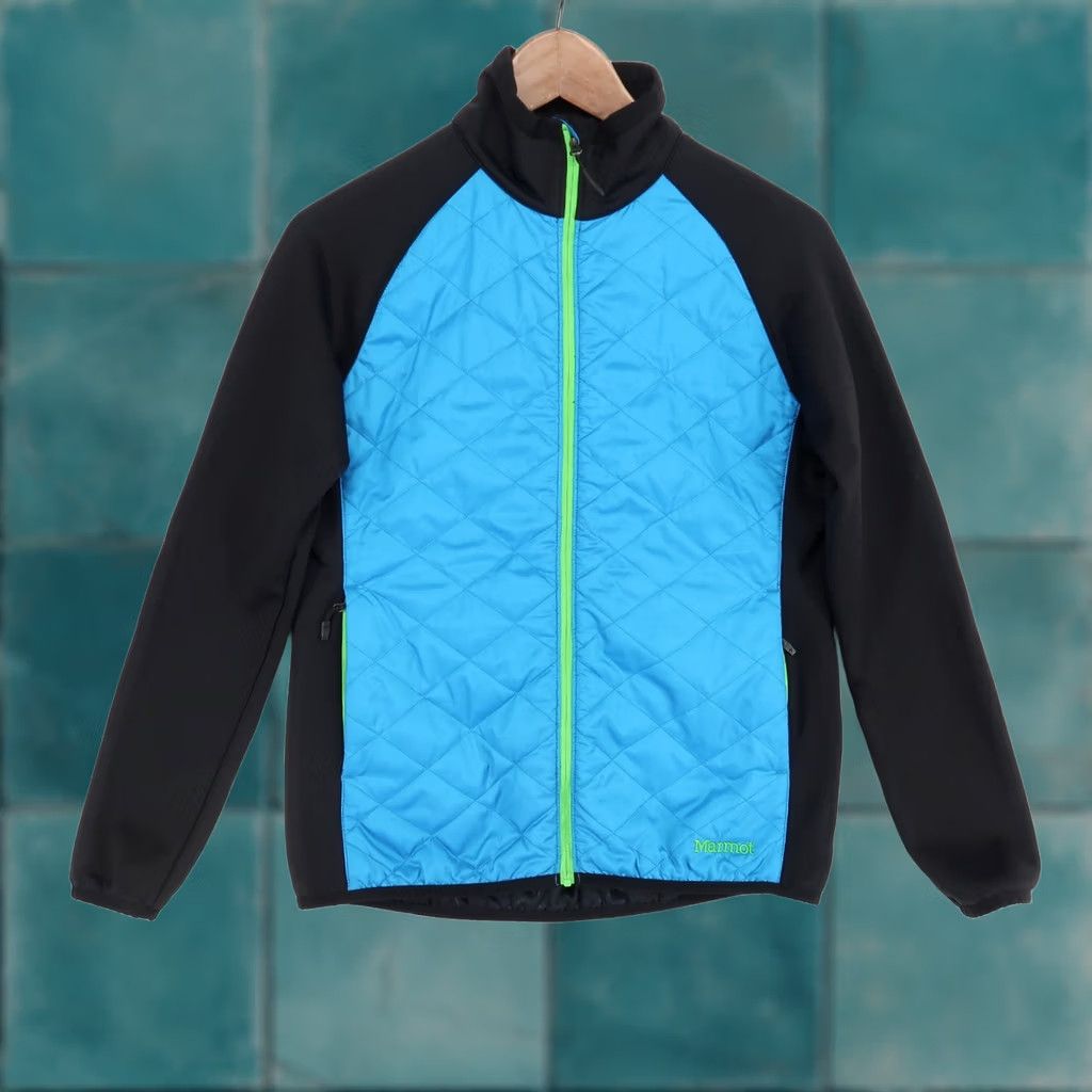 Marmot Marmot Jacket Womens S Blue Hybrid Diamond Quilted Softshell Full Zip Insulated Size S / US 4 / IT 40 - 1 Thumbnail
