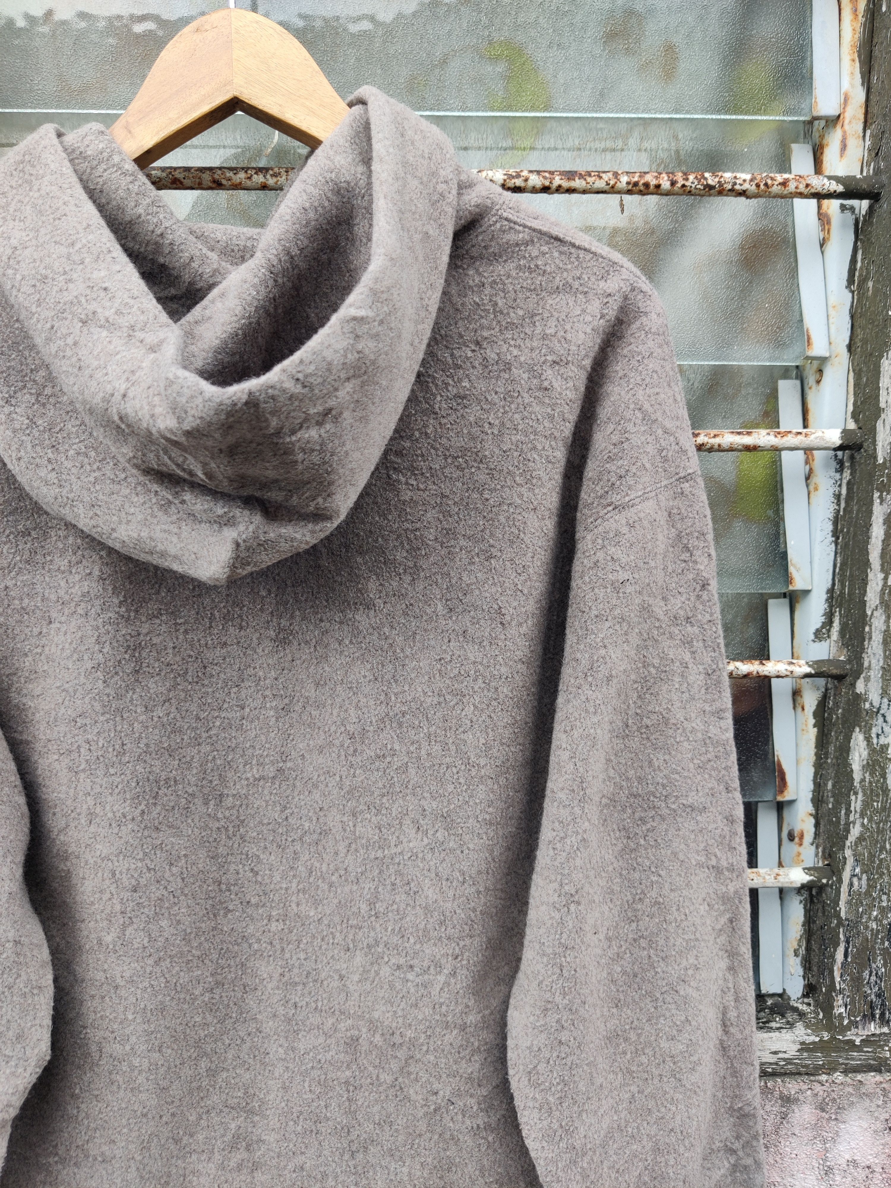 Lemaire × Uniqlo Vintage Uniqlo Lemaire Wool Designer Hoodie Size US S / EU 44-46 / 1 - 6 Thumbnail