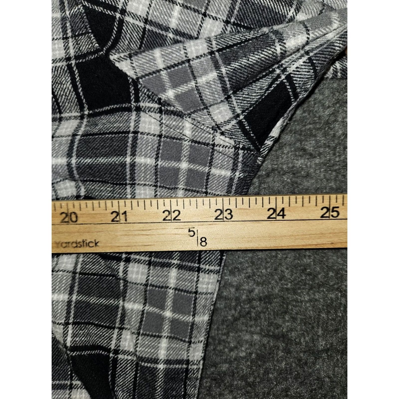 Wrangler Wrangler Shirt Western Plaid Flannel Snap Closure XL Black/Gray Pockets Mens Button-Up Cowboy Outdoor Pattern Flannel Size US XL / EU 56 / 4 - 3 Thumbnail