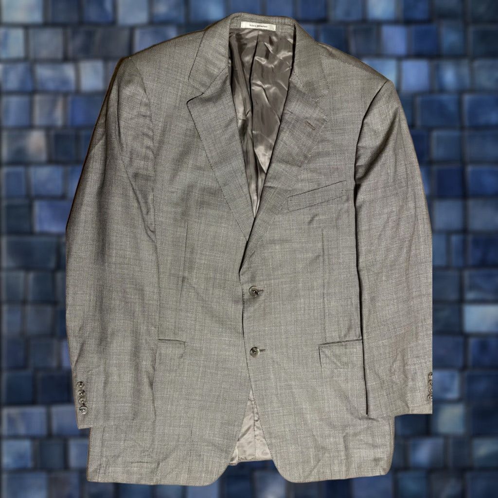Ermenegildo Zegna Ermenegildo Zegna Trofeo Blazer Mens 46L Wool Sport Jacket Coat Long Notch Lapel Vintage No Size 46R - 1 Thumbnail