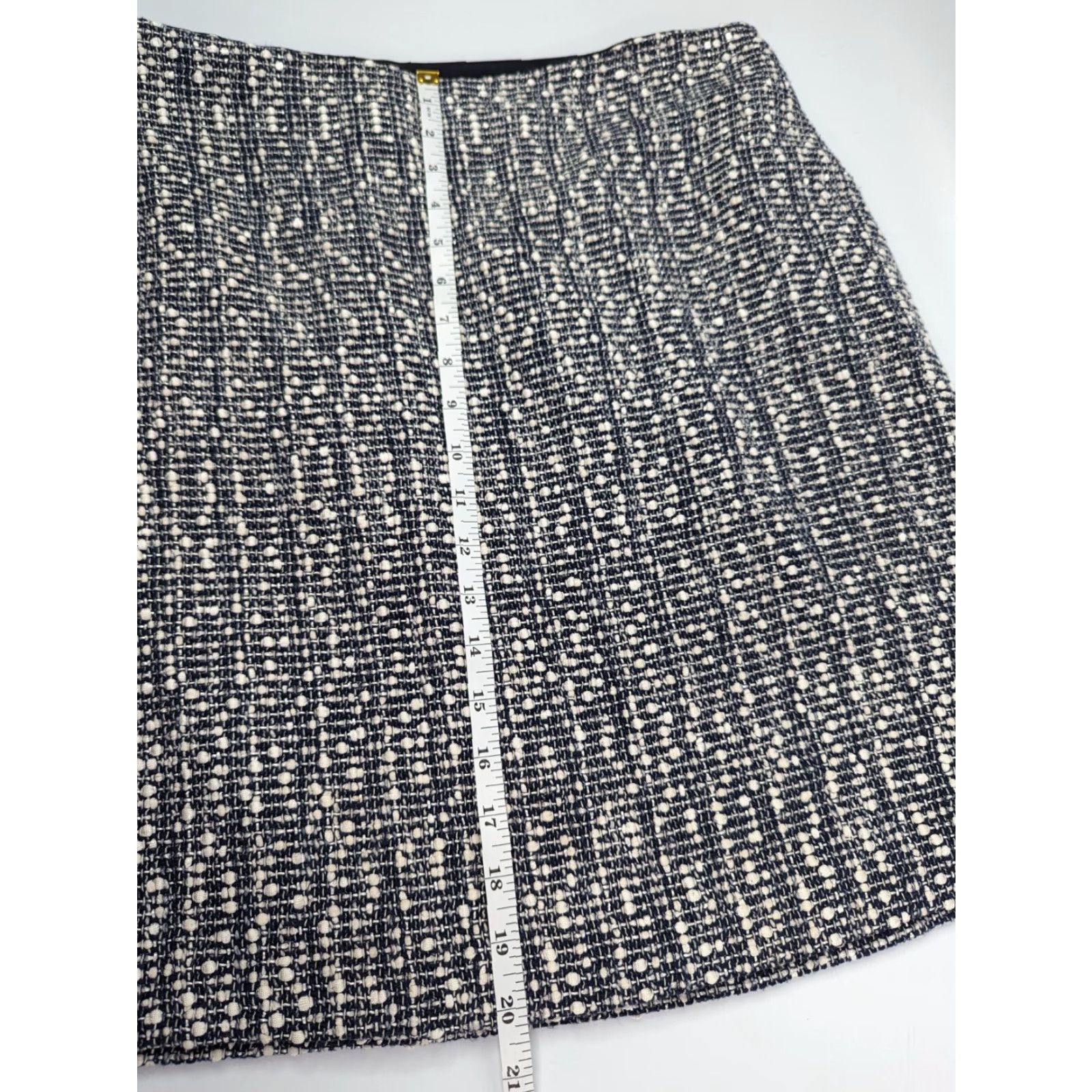 Ann Taylor Ann Taylor Skirt Womens Size 14 Knee Length Pencil Knit Black White Multicolor Workwear Pockets Reg Size 36" / US 14 / IT 50 - 4 Thumbnail
