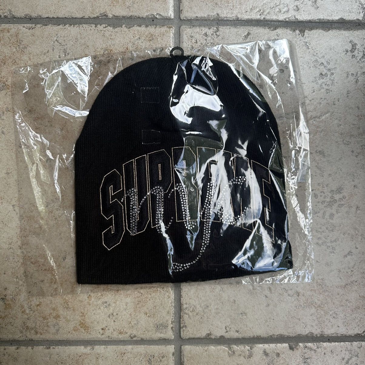 Supreme Supreme New Era® Rhinestone Beanie Black available to ship