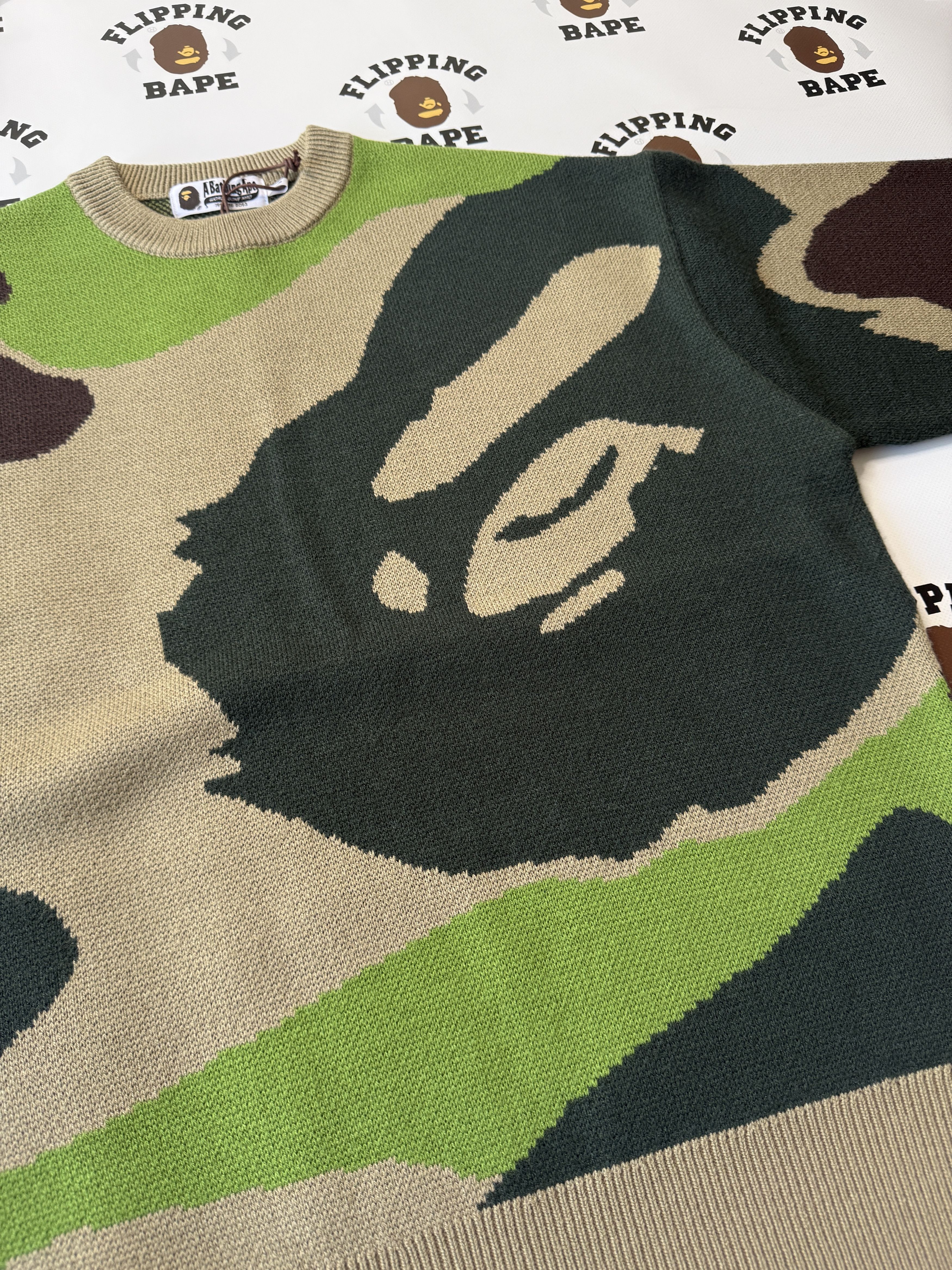 Bape BAPE MEGA ABC CAMO KNIT CREWNECK SWEATSHIRT Size US M / EU 48-50 / 2 - 4 Thumbnail