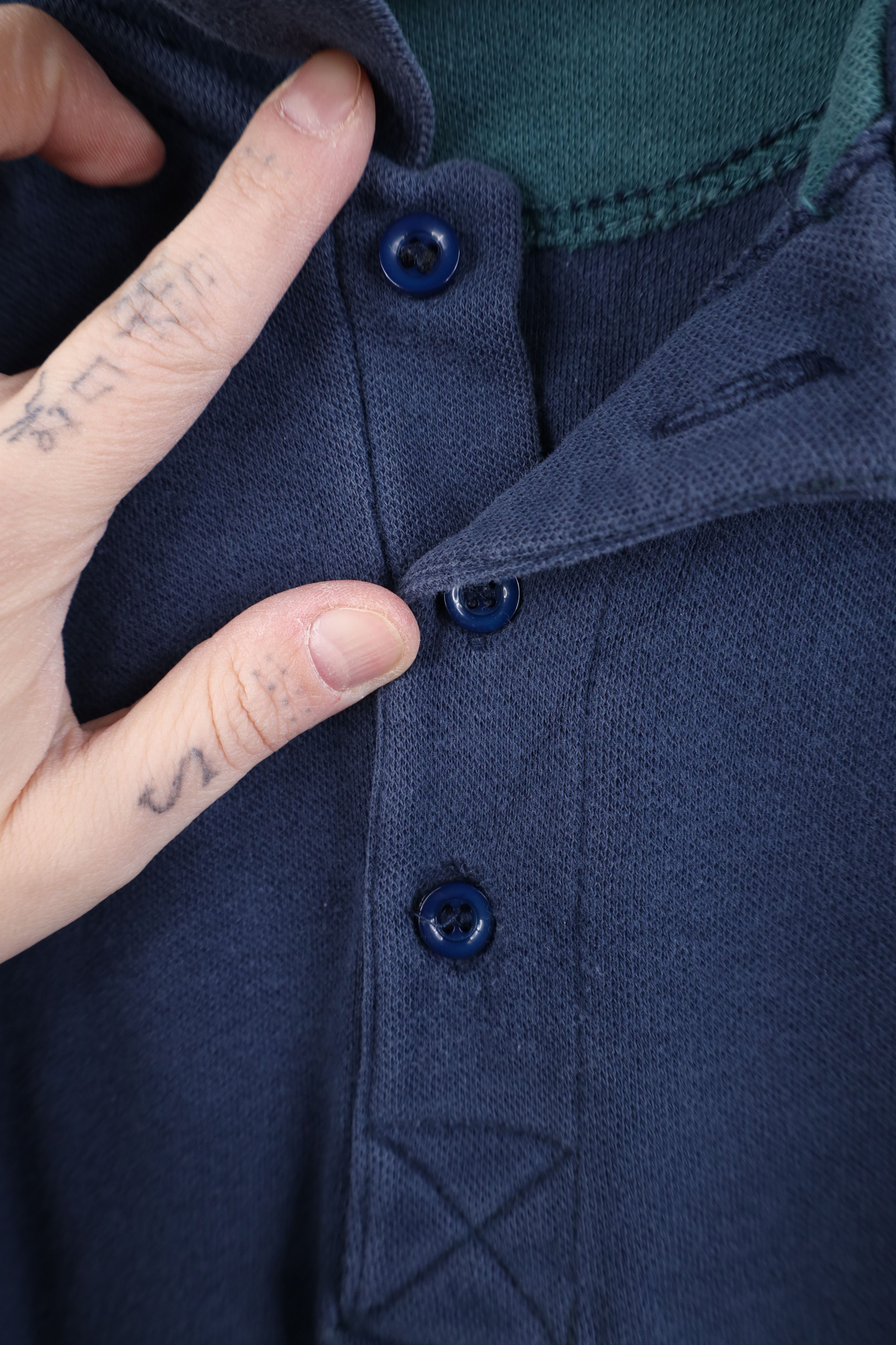 Vintage Vintage 90s Streetwear Long Sleeve Rugby Polo Shirt Blue Size US XL / EU 56 / 4 - 6 Thumbnail