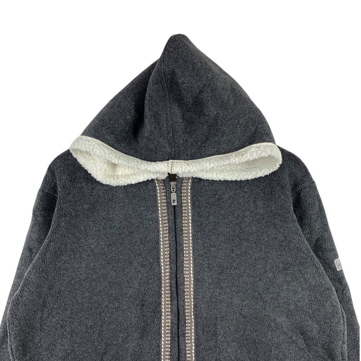 Fila Vintage FILA Deep Pile Sherpa Inside Full Zipper Hoodie Size US L / EU 52-54 / 3 - 3 Thumbnail