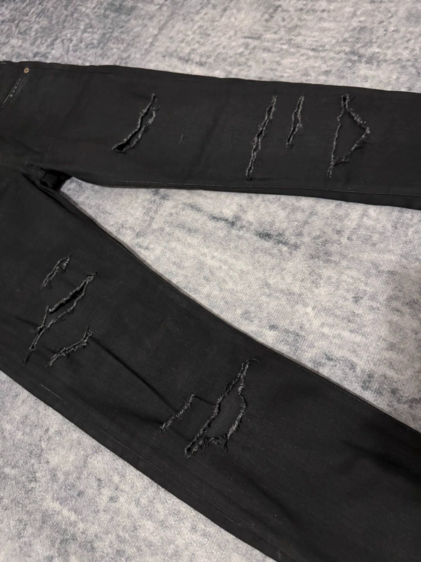 Saint Laurent Paris Saint Laurent SLP15FW Coated Waxed Distressed Jeans Size US 29 - 6 Thumbnail