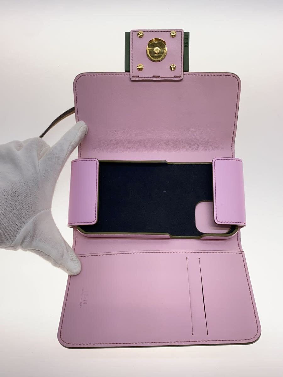 Fendi Fendi Baguette Leather iPhone 12 Smartphone Case Pink Size ONE SIZE - 4 Thumbnail