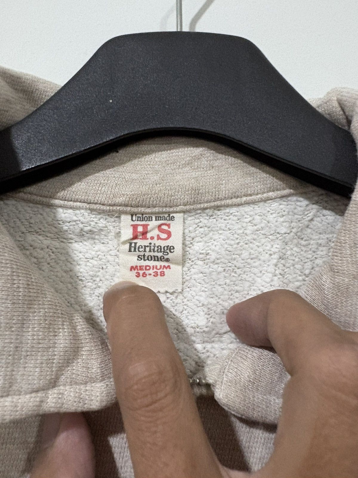 Sugar Cane Vintage Heritage stone pullover half zipper union made Size US M / EU 48-50 / 2 - 4 Thumbnail