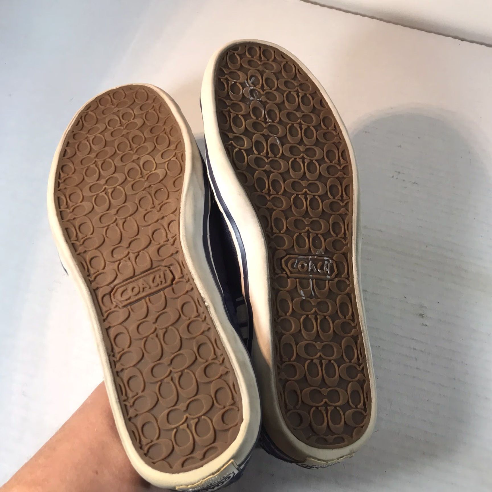 Coach Coach Kaycee Blue/White Plaid Canvas Slip-On Sneakers Womens Size 8.5 B Casual Lightweigh Size US 9 / IT 39 - 7 Thumbnail