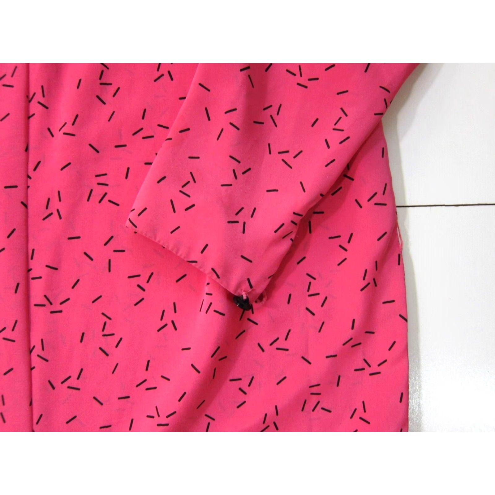 Liz Claiborne VINTAGE Liz Claiborne Pink Black Retro Long Sleeve High Neck Tunic Shift Dress 6P Size M / US 6-8 / IT 42-44 - 5 Thumbnail