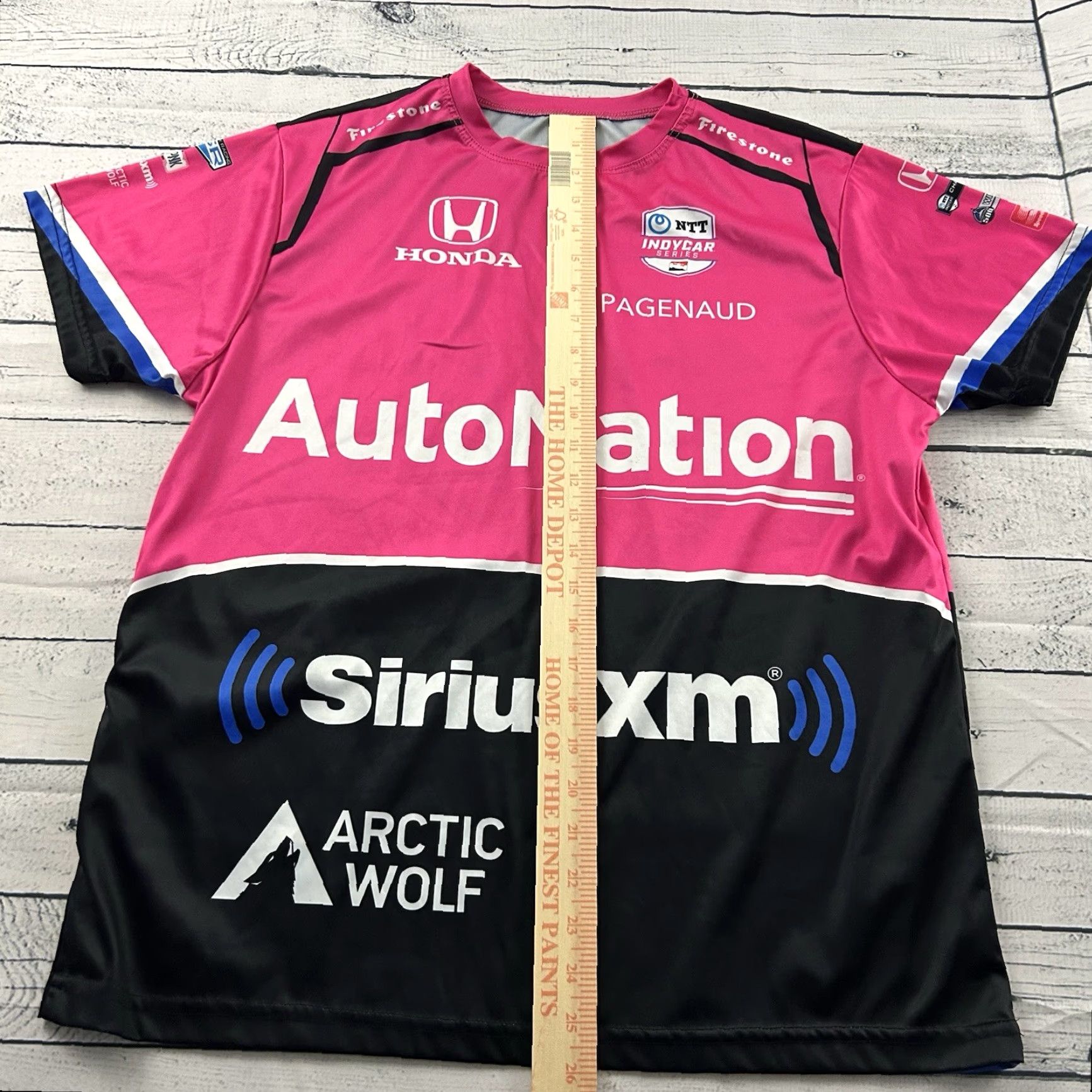 Honda Indycar Shirt Mens Small Pink Short Sleeve Honda Pagenaud #60 Jersey T-Shirt Size US S / EU 44-46 / 1 - 3 Thumbnail